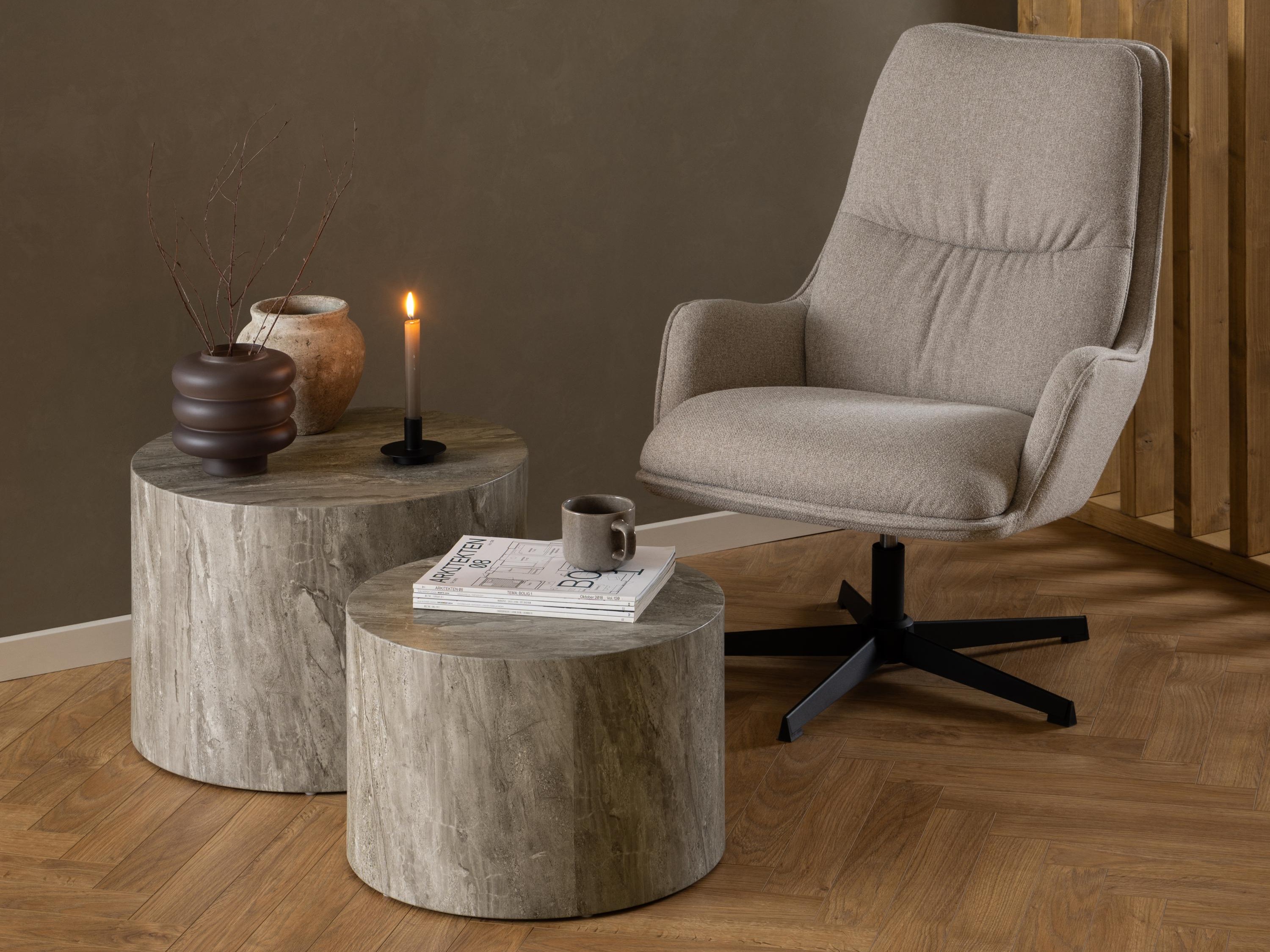 Nest of coffee tables Norsica 800 (Grey)