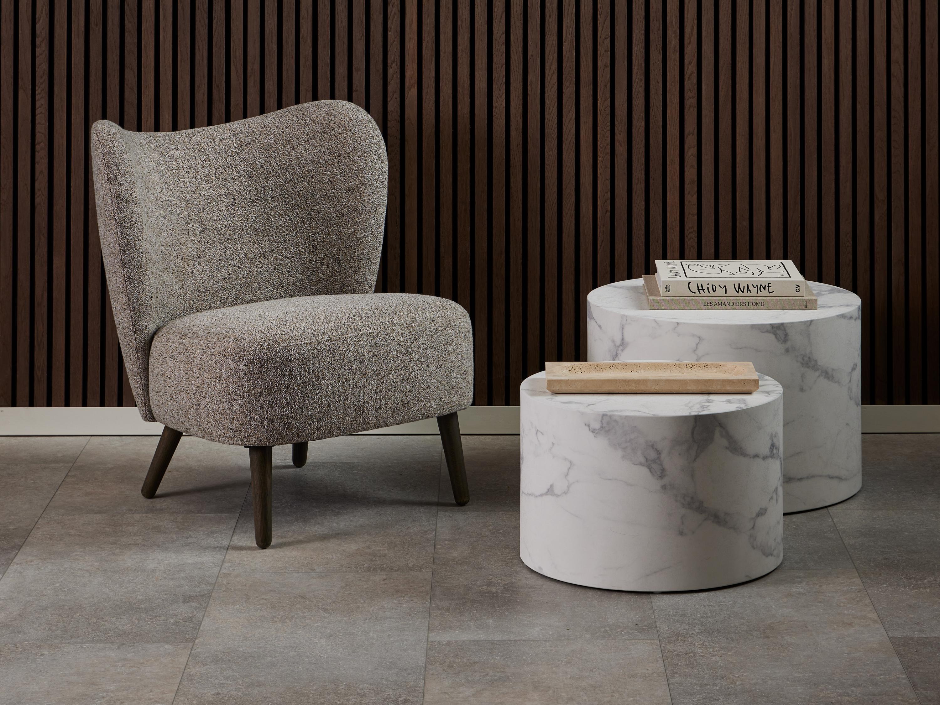 Nest of coffee tables Norsica 800 (White marble)