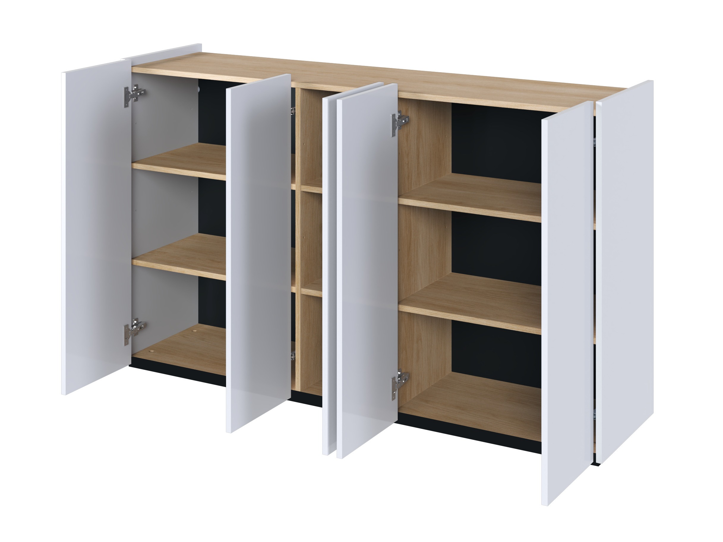 Sideboard Fresno 147 (Glossy white)