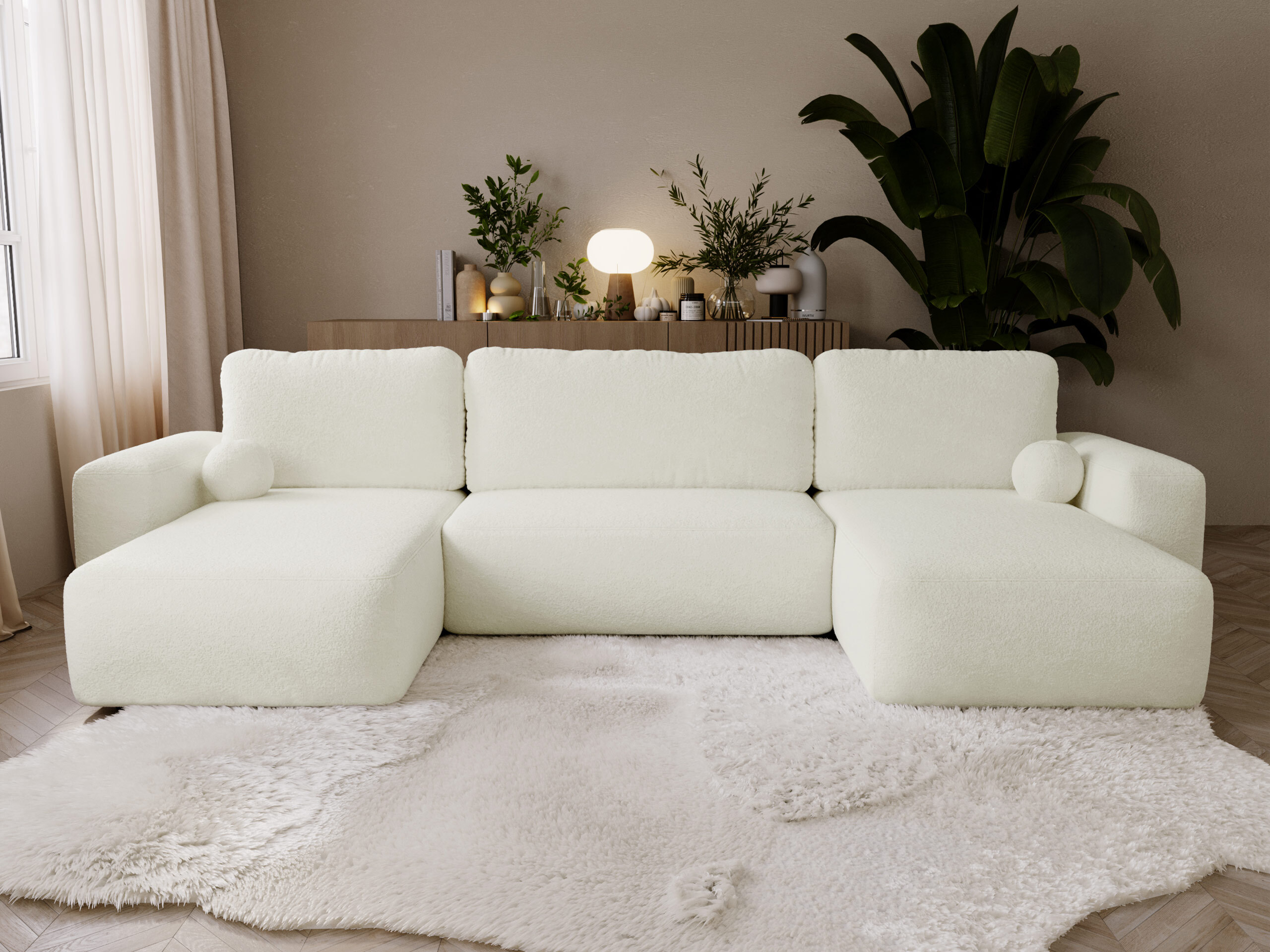 Corner sofa TrendyNest Piscor (Coral 15)