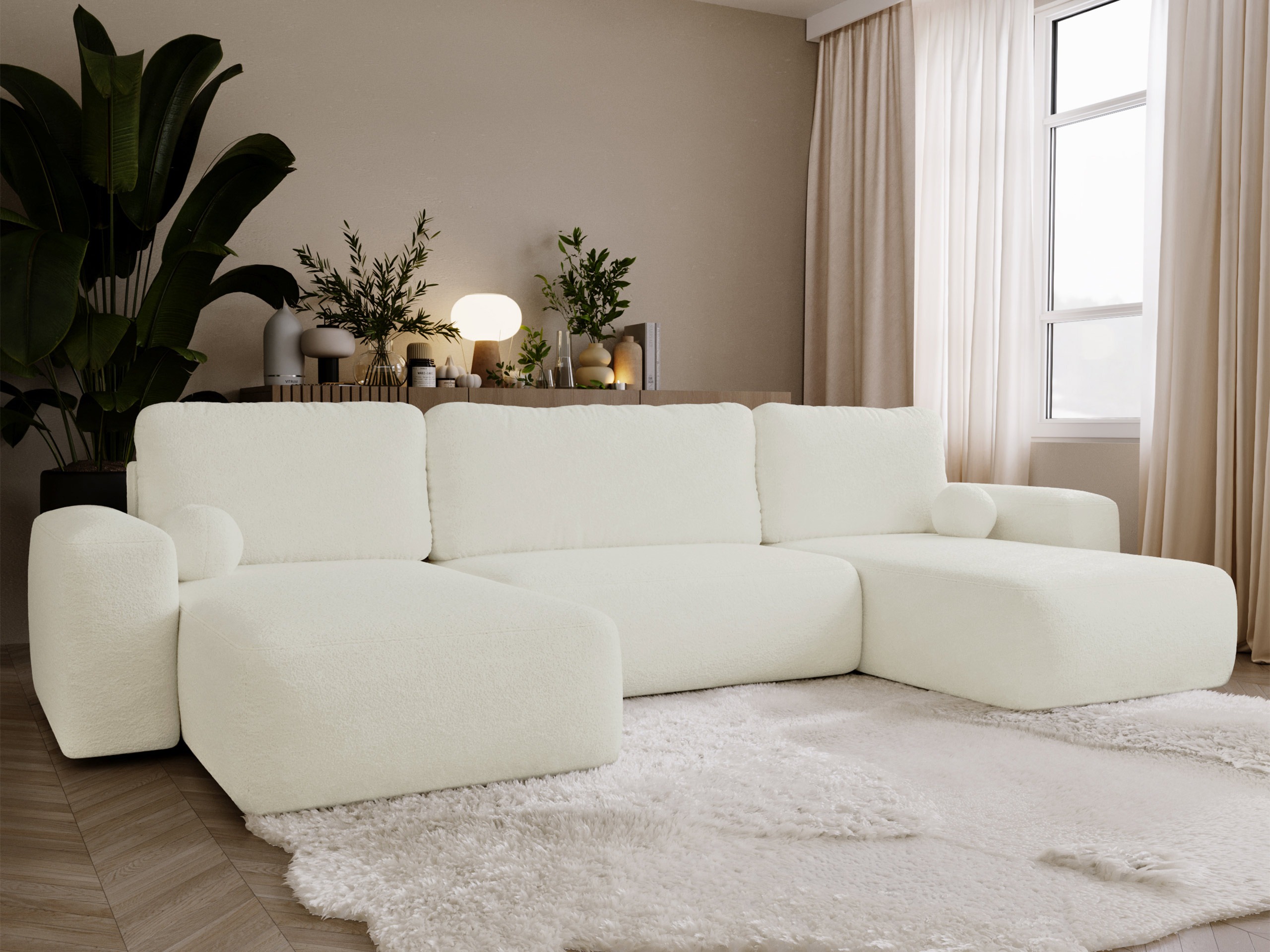 Corner sofa TrendyNest Piscor (Coral 15)