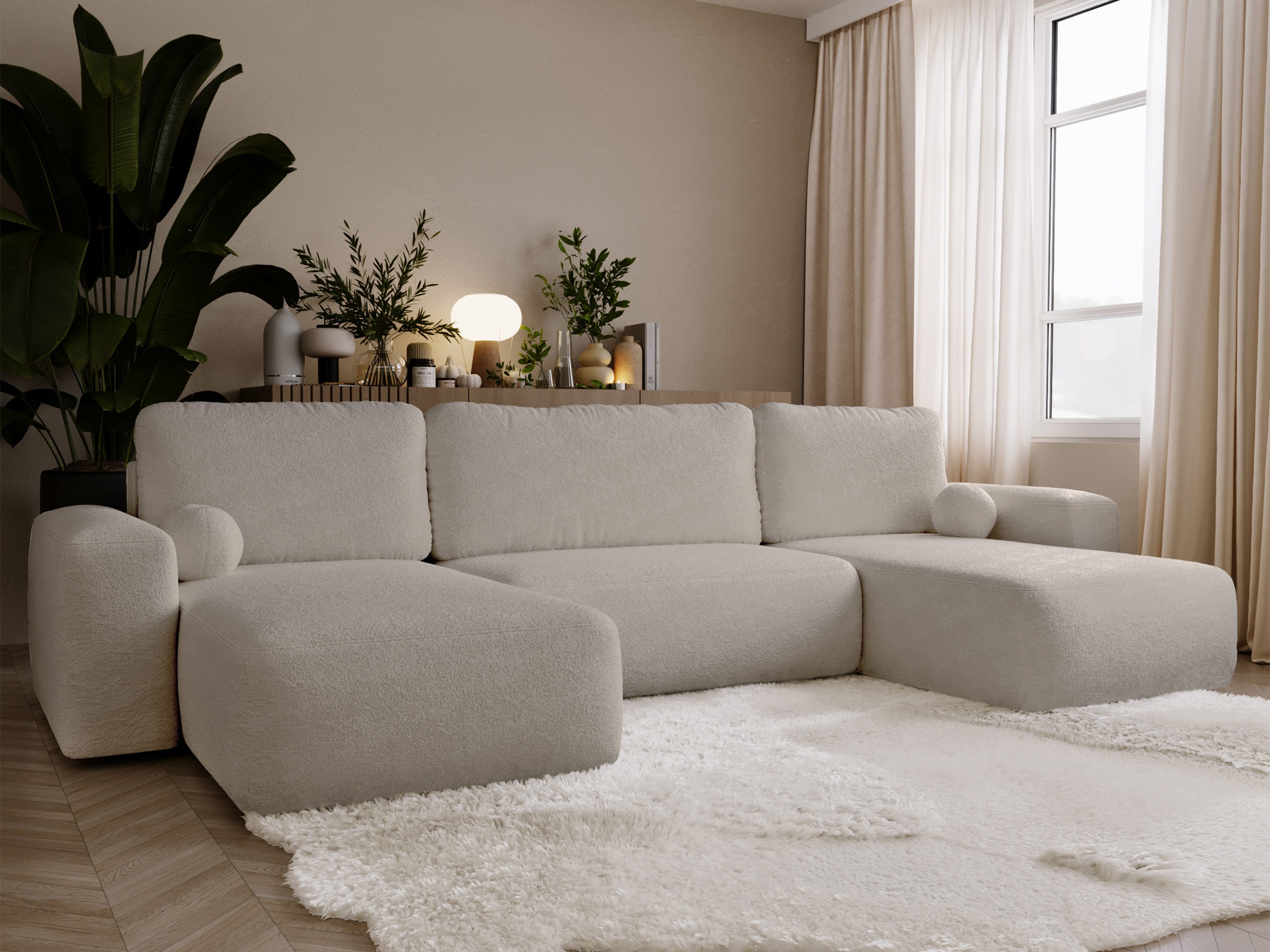 Corner sofa TrendyNest Piscor (Coral 50)