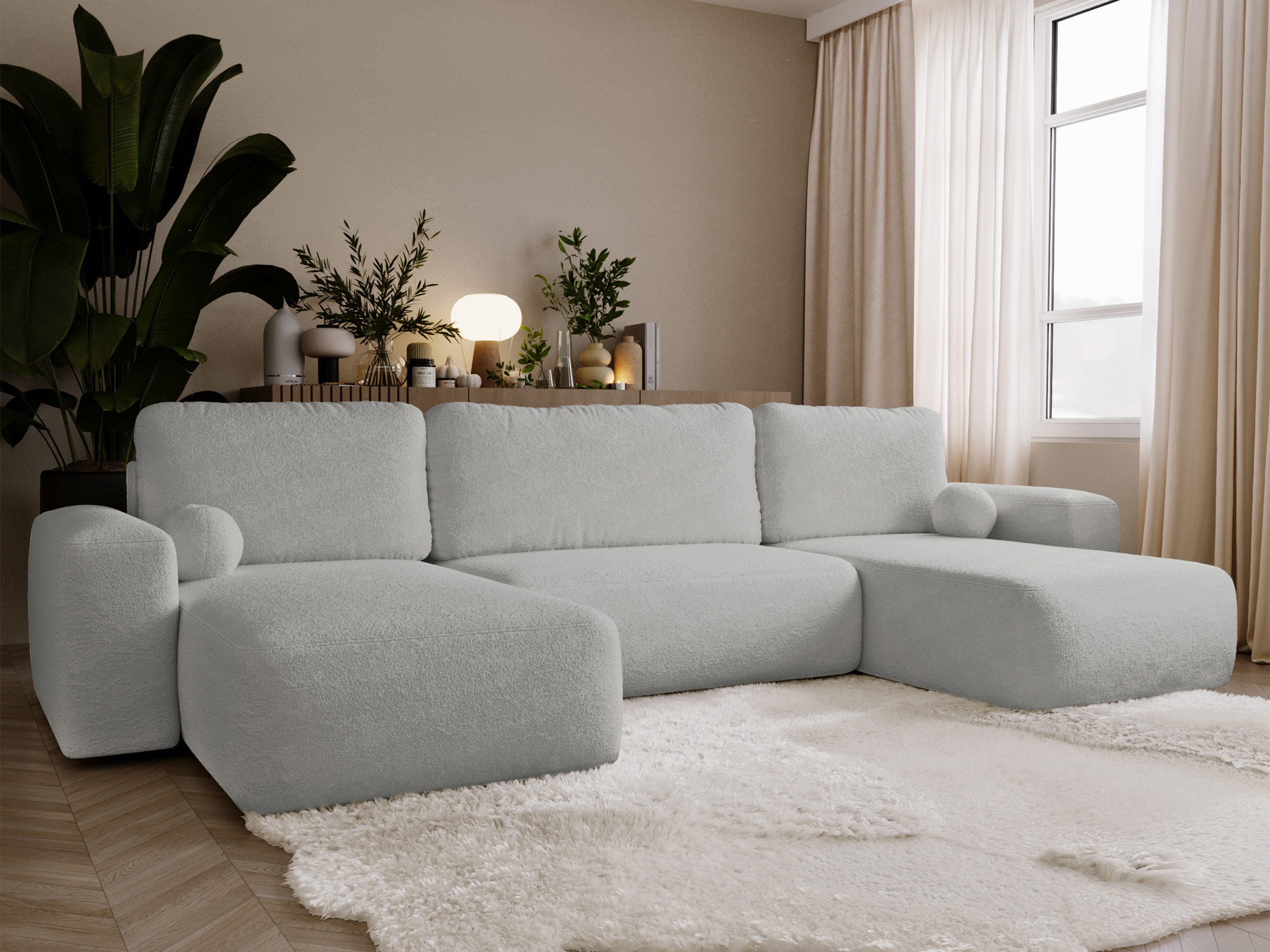 Corner sofa TrendyNest Piscor (Coral 75)