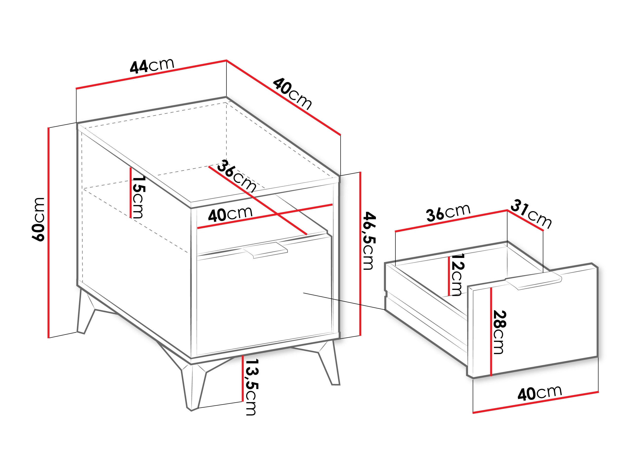 Bedside table Comfivo Citrus I