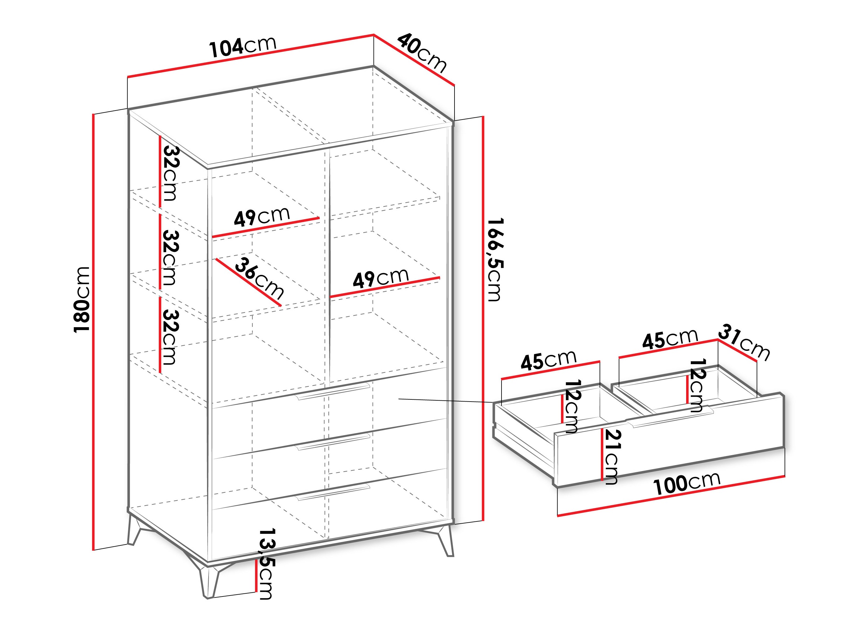 Bookcase Comfivo Citrus IV