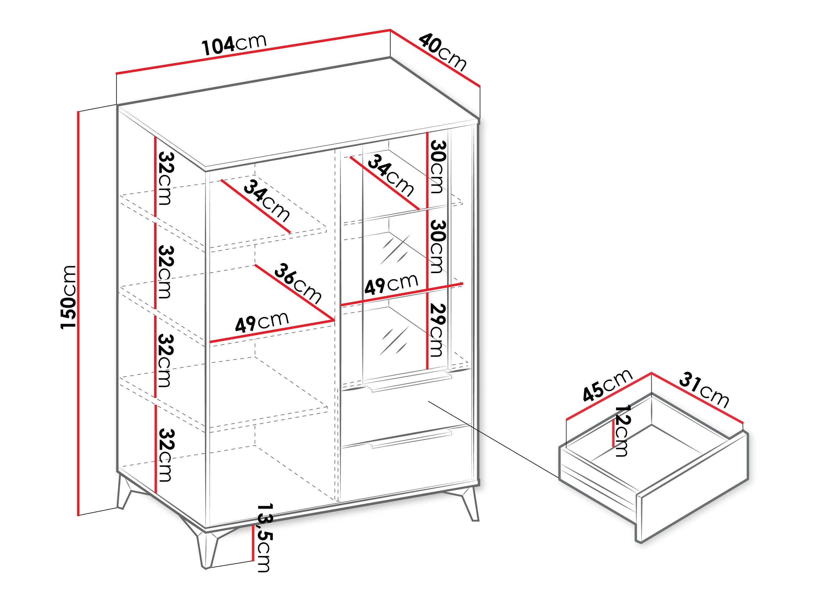 Bookcase Comfivo Citrus V