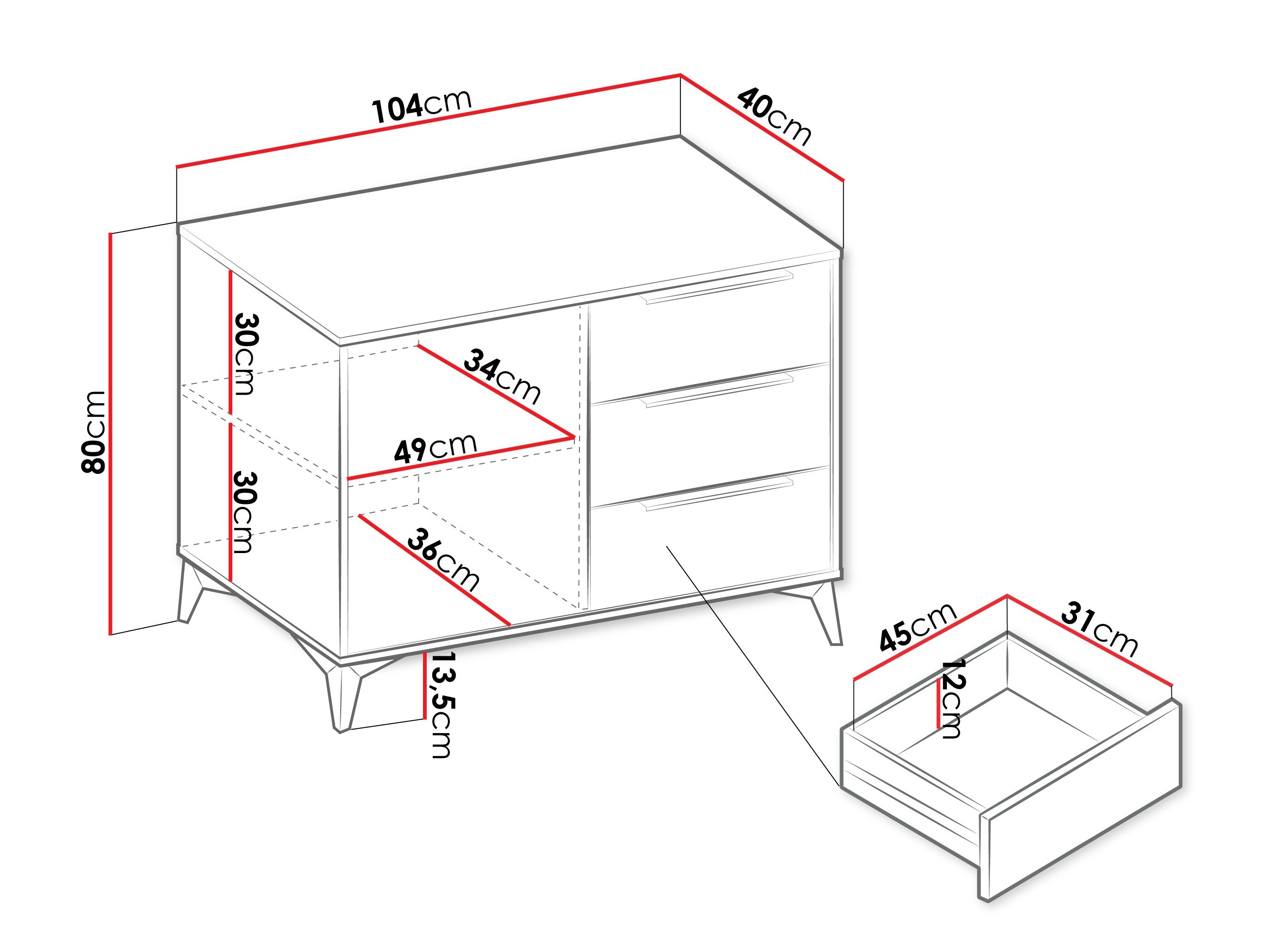 Chest of drawers Comfivo Citrus II