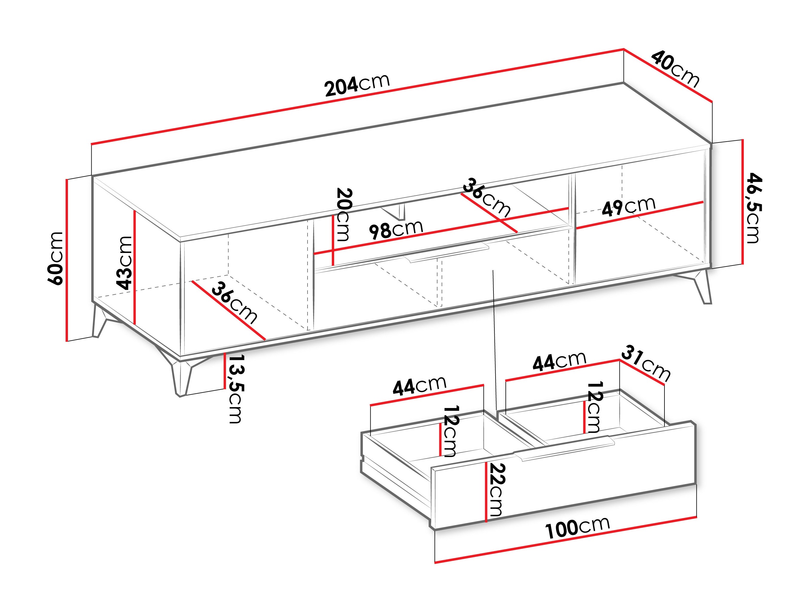 TV stand Comfivo Citrus I