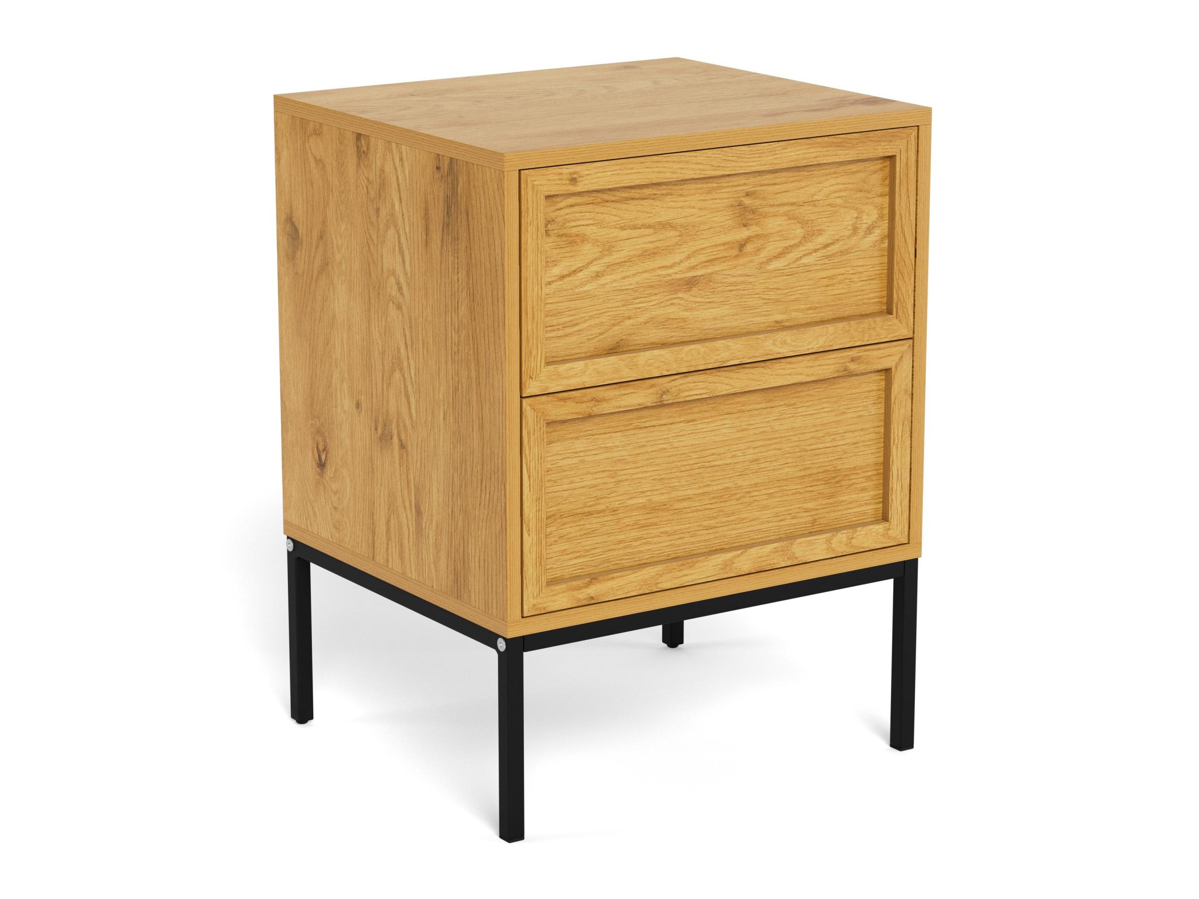 Bedside table Norsica 1050 (Black + Wild oak)