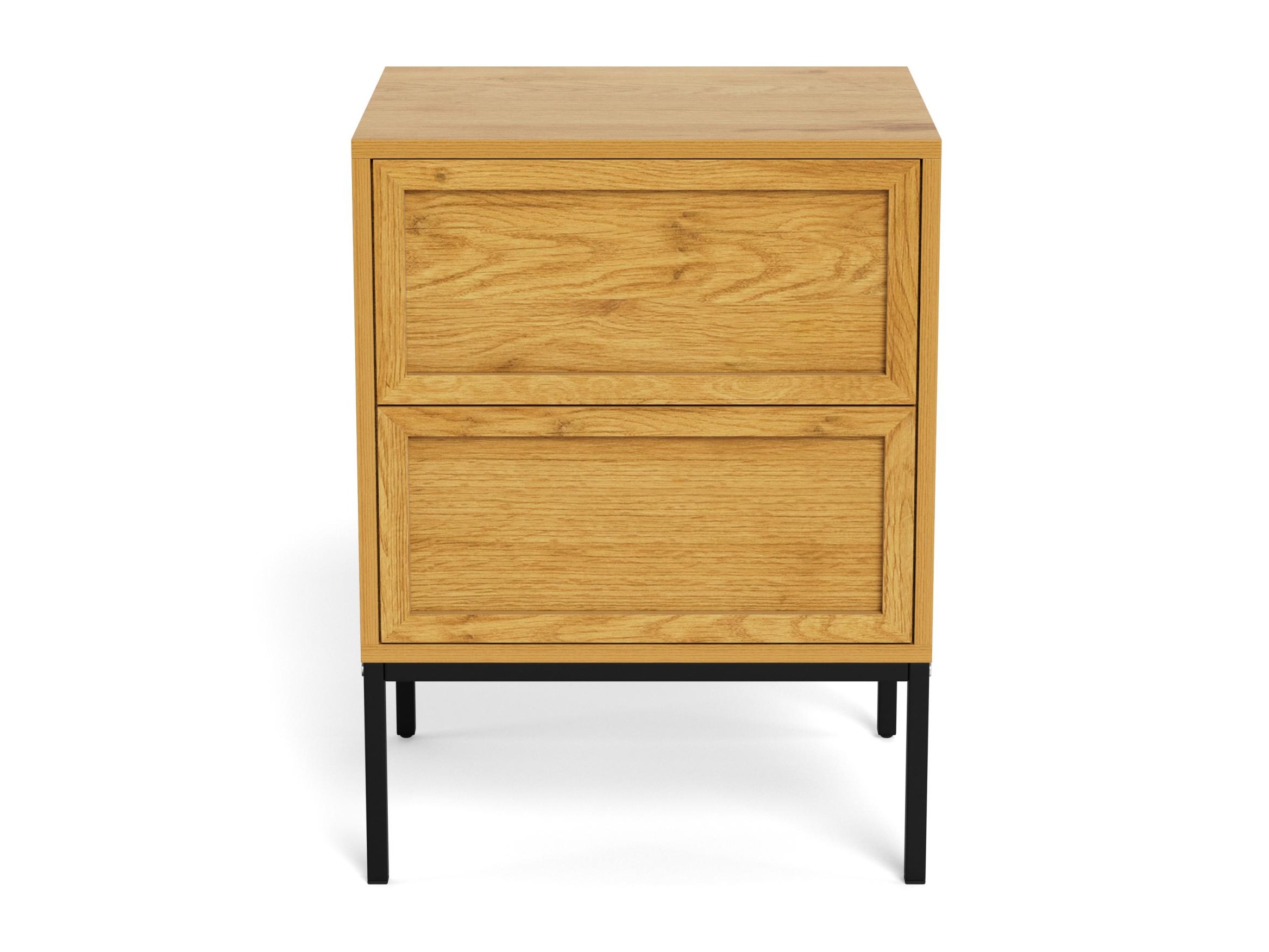 Bedside table Norsica 1050 (Black + Wild oak)
