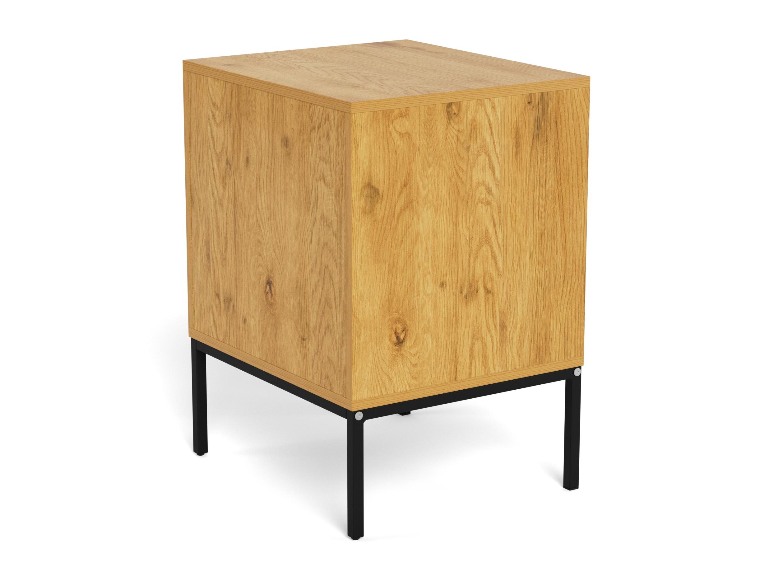 Bedside table Norsica 1050 (Black + Wild oak)