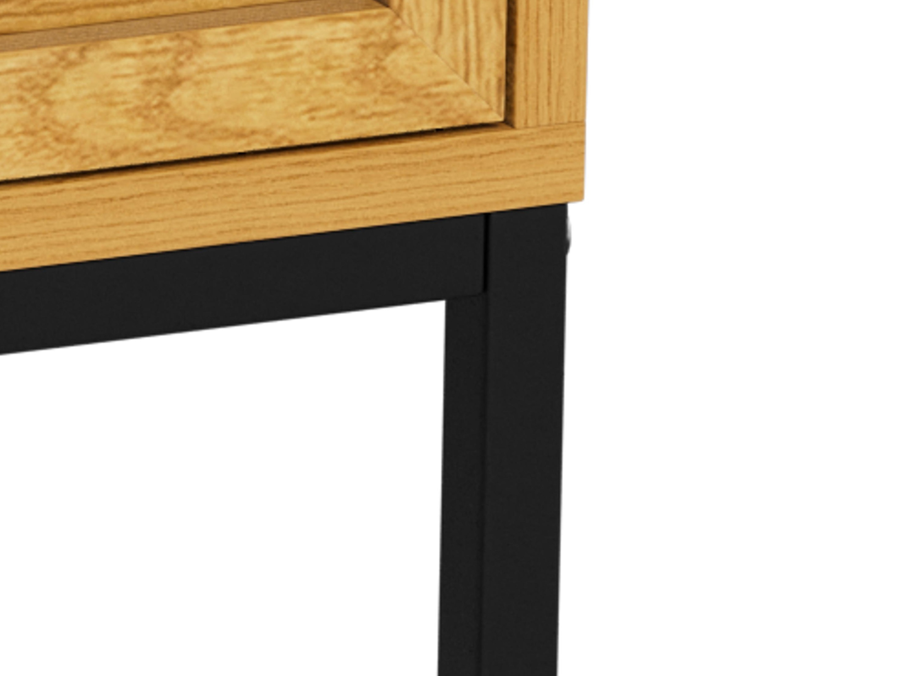 Bedside table Norsica 1050 (Black + Wild oak)
