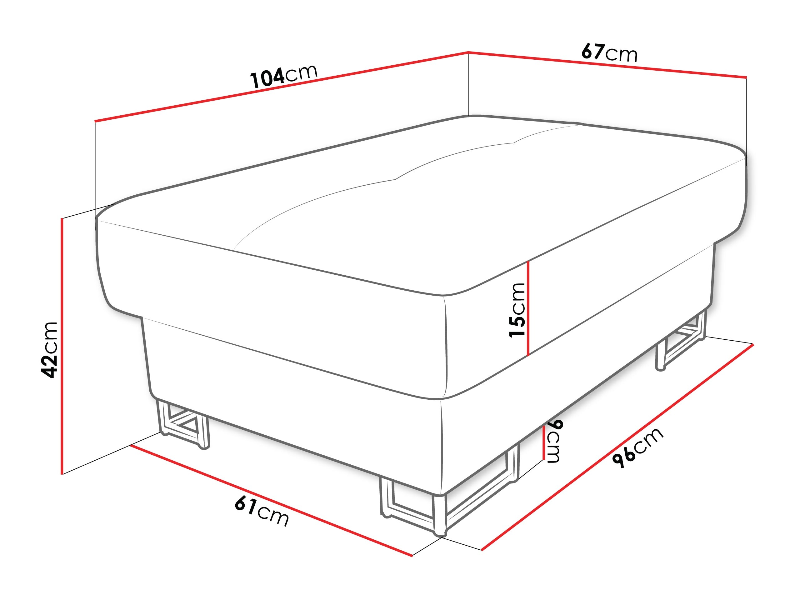 Upholstered bench Comfivo Ruta (Lumo 30)