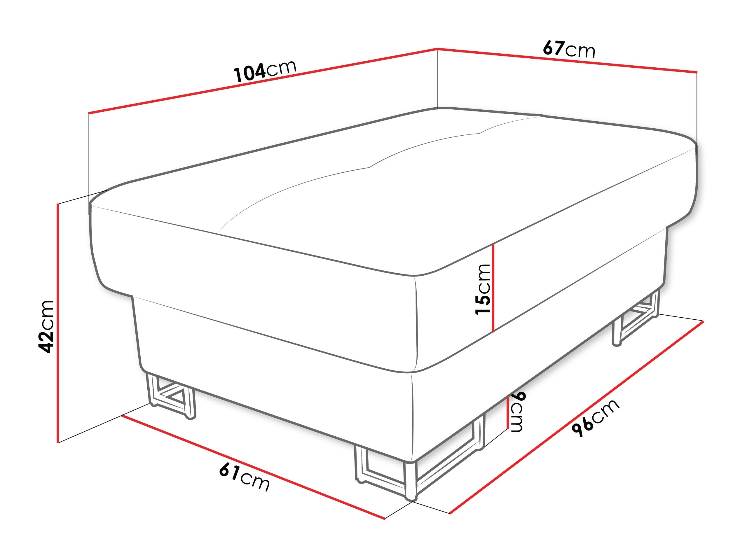 Upholstered bench Comfivo Ruta (Lumo 40)