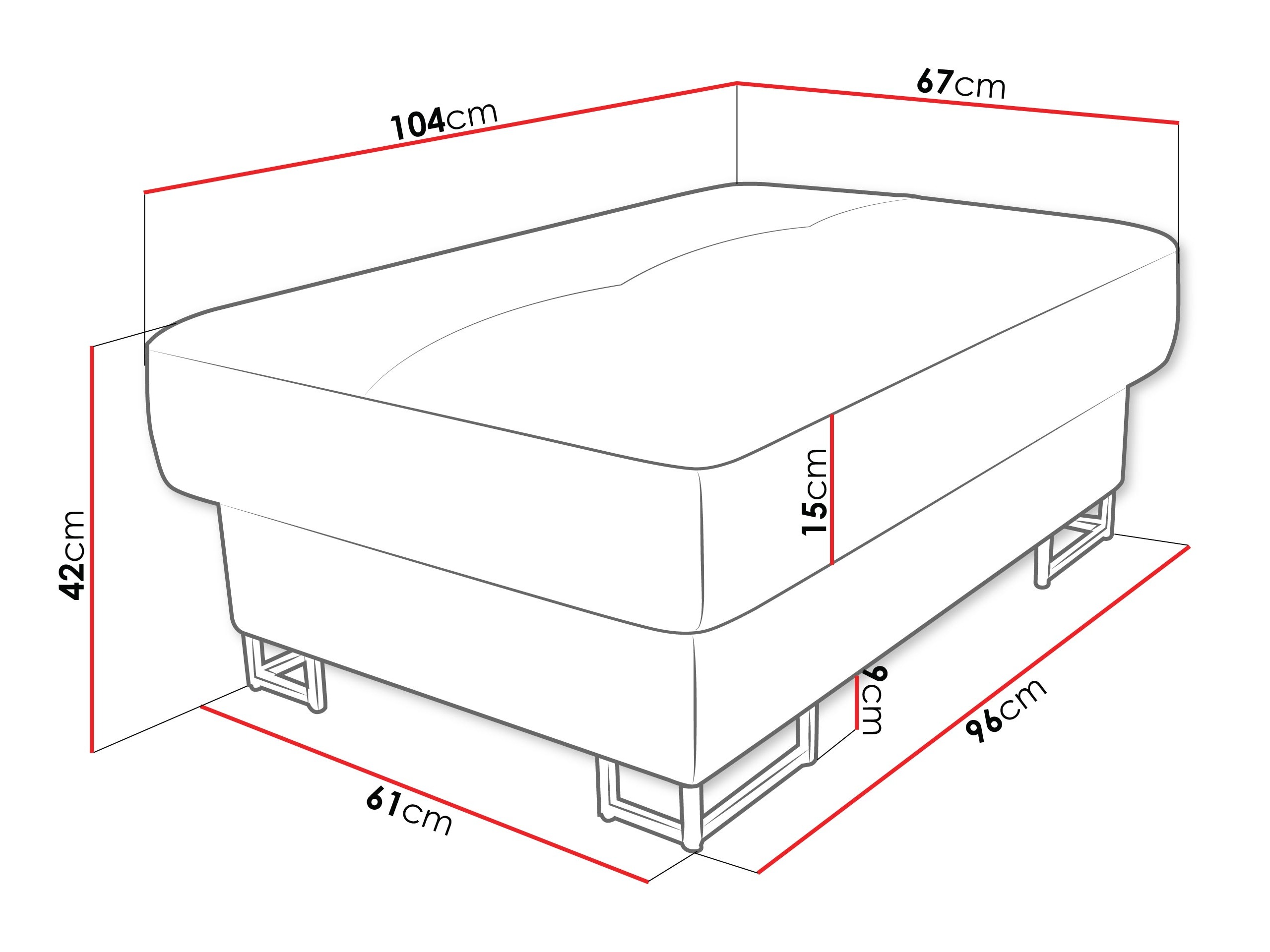 Upholstered bench Comfivo Ruta (Lumo 55)