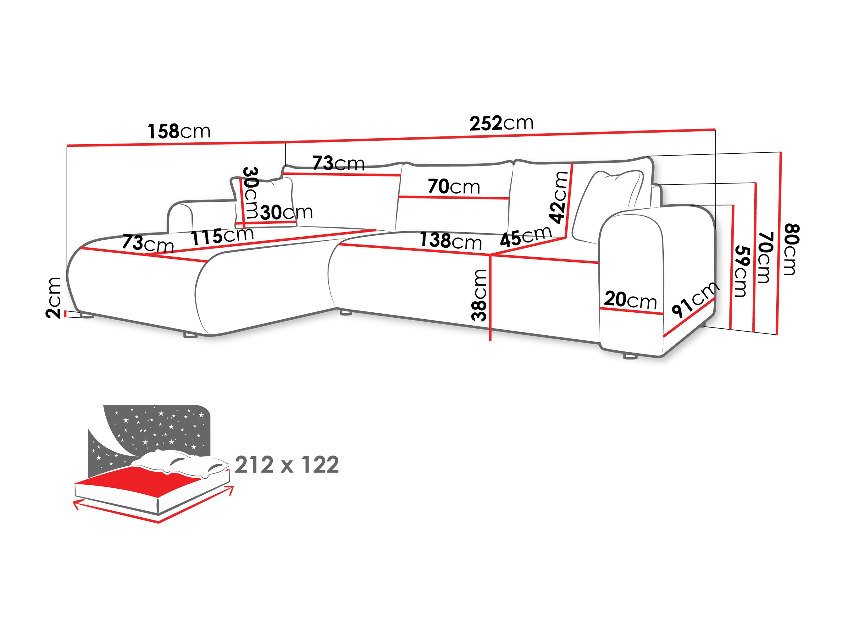 Corner sofa Comfivo Labor (Margo 227.09)