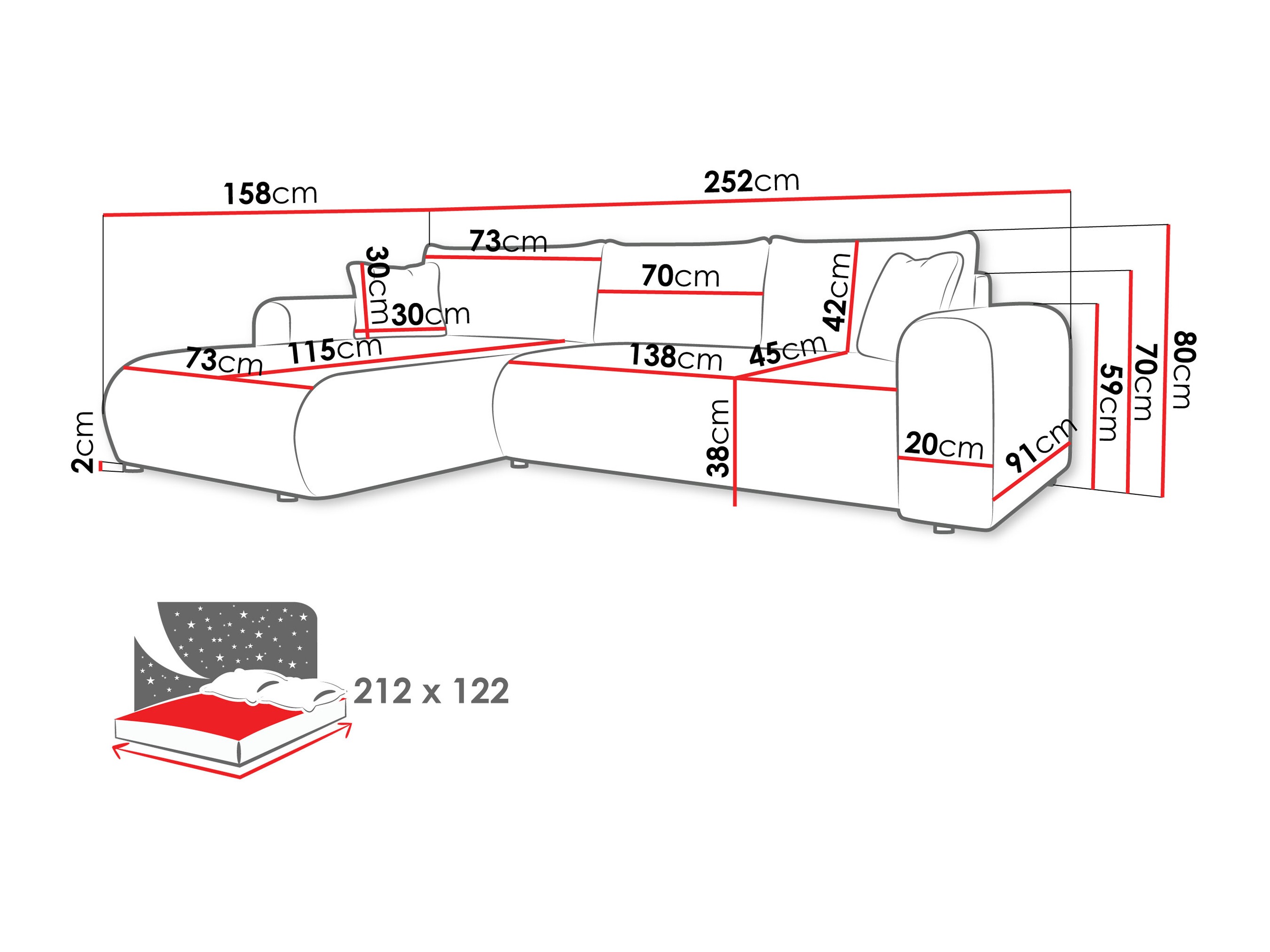 Corner sofa Comfivo Labor (Poso 100)
