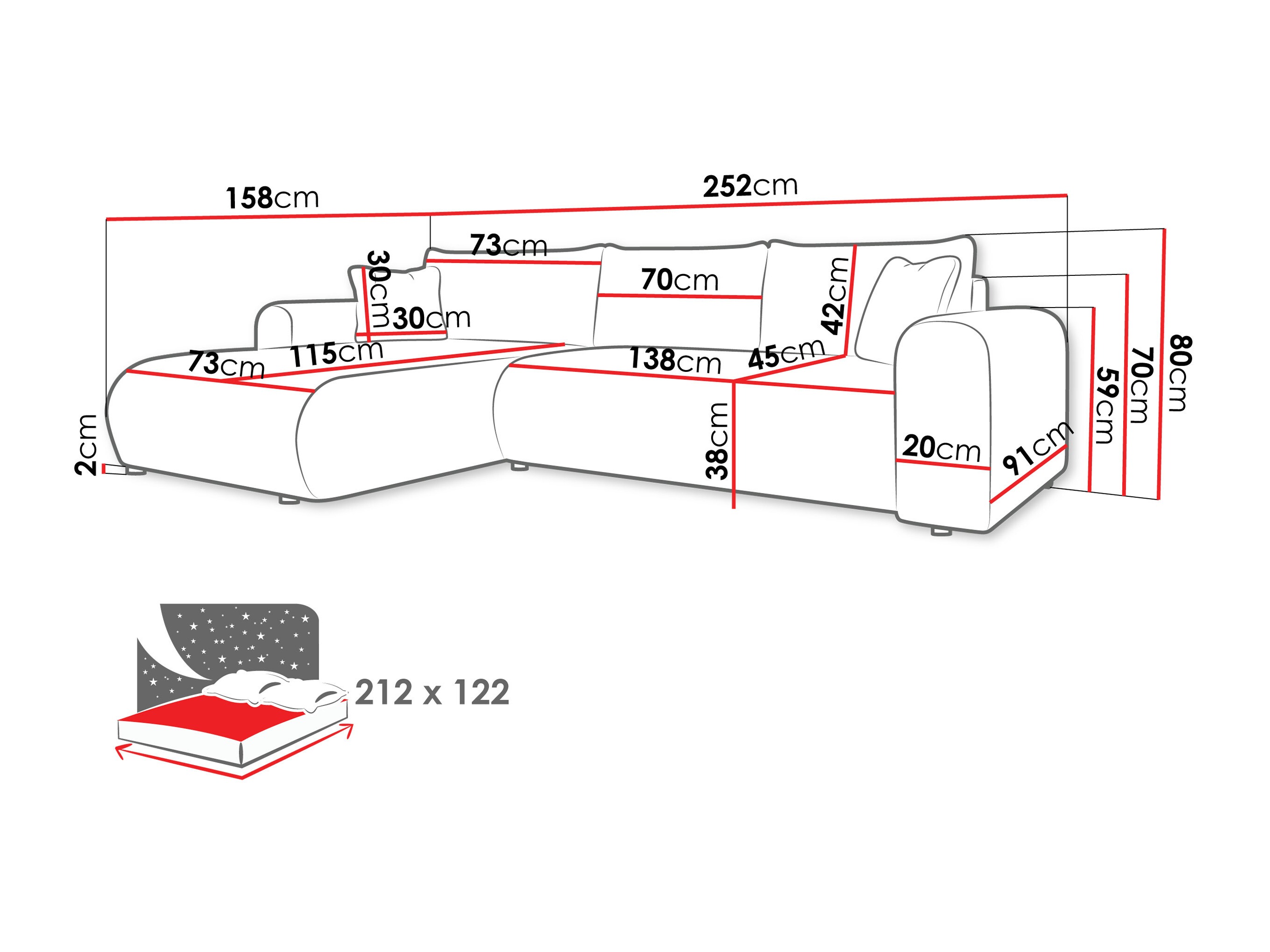 Corner sofa Comfivo Labor (Poso 110)