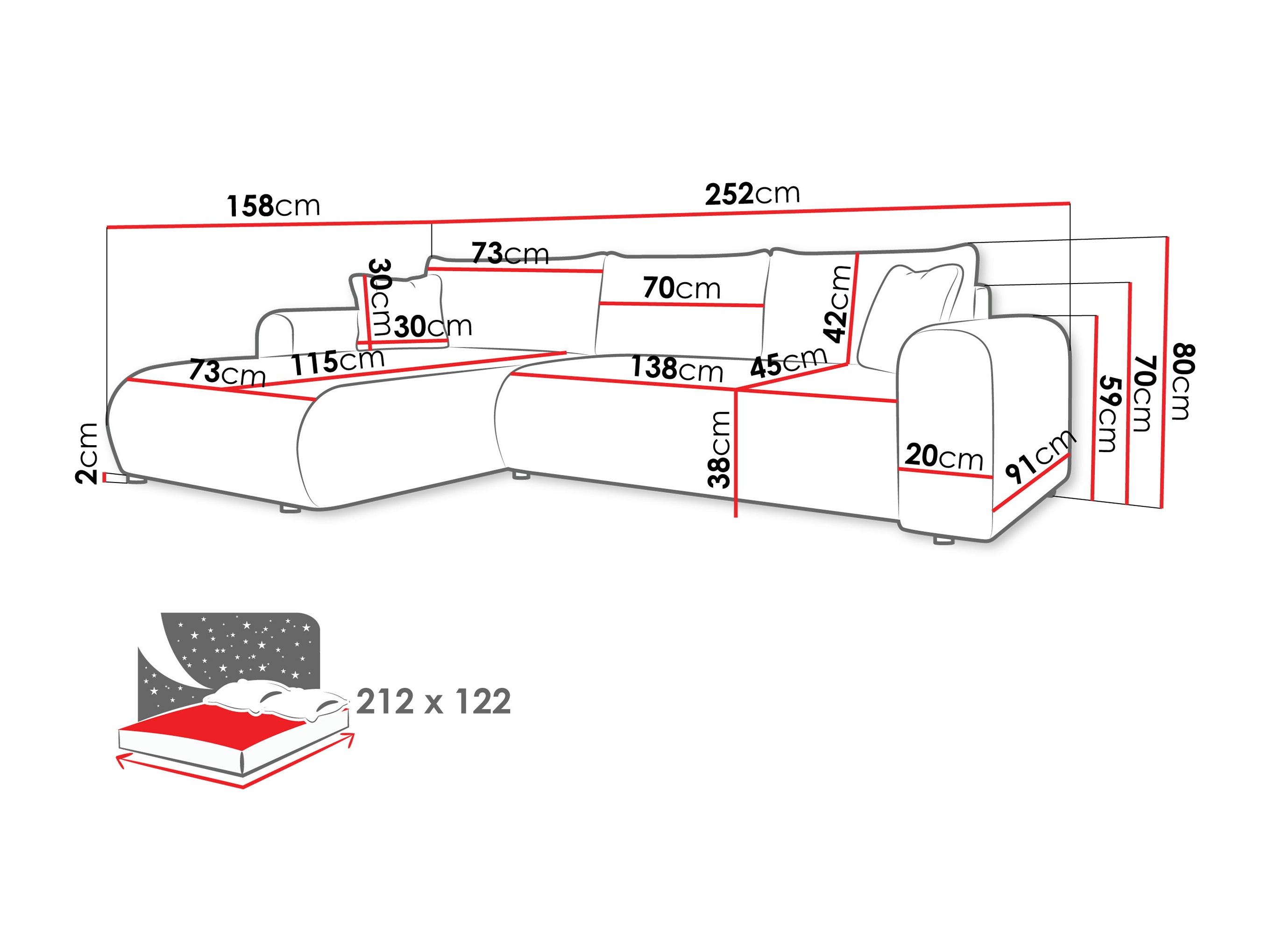 Corner sofa Comfivo Labor (Taro 01)