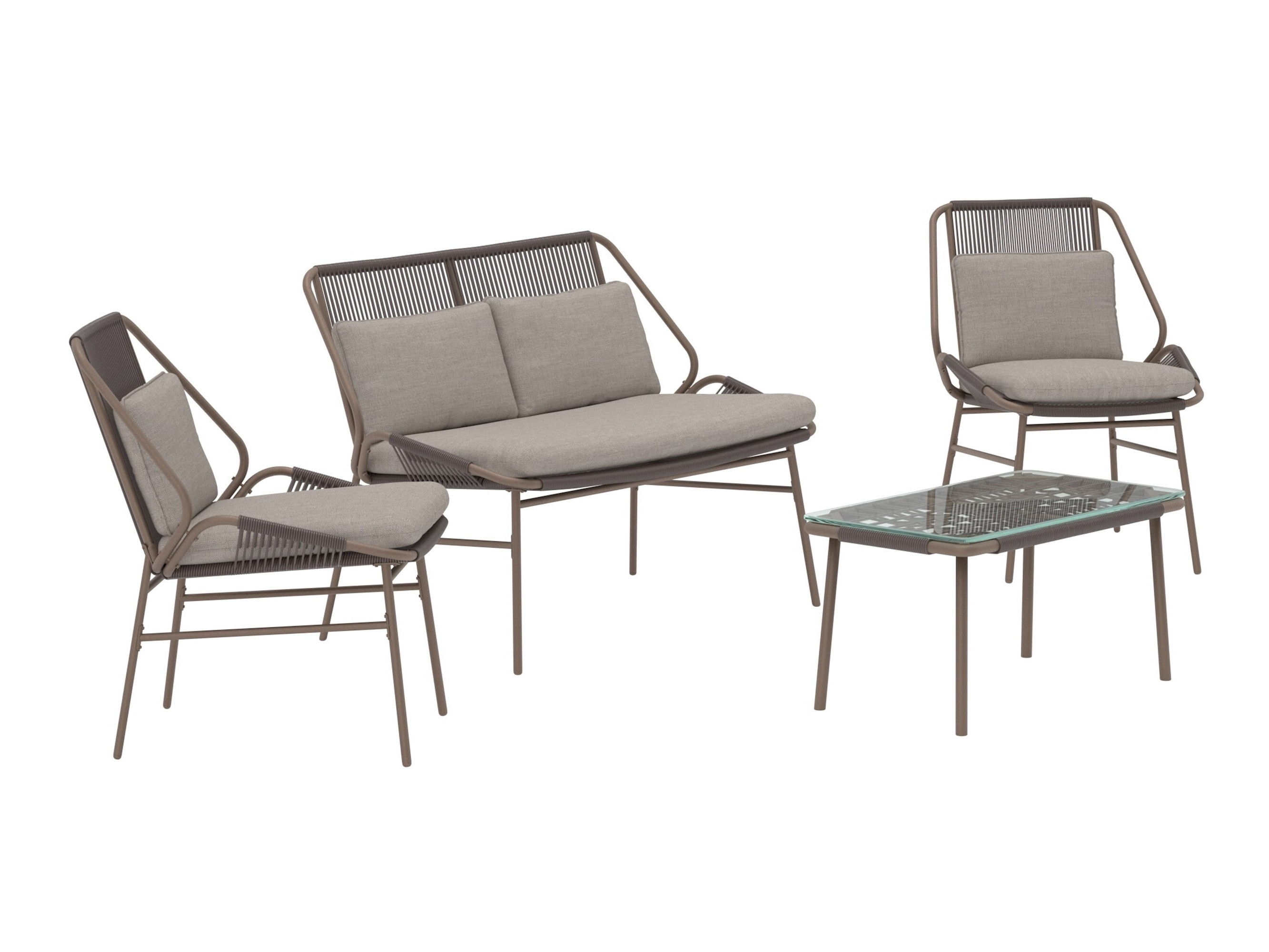Outdoor furniture set Dallas 5169 (Brown + Beige)