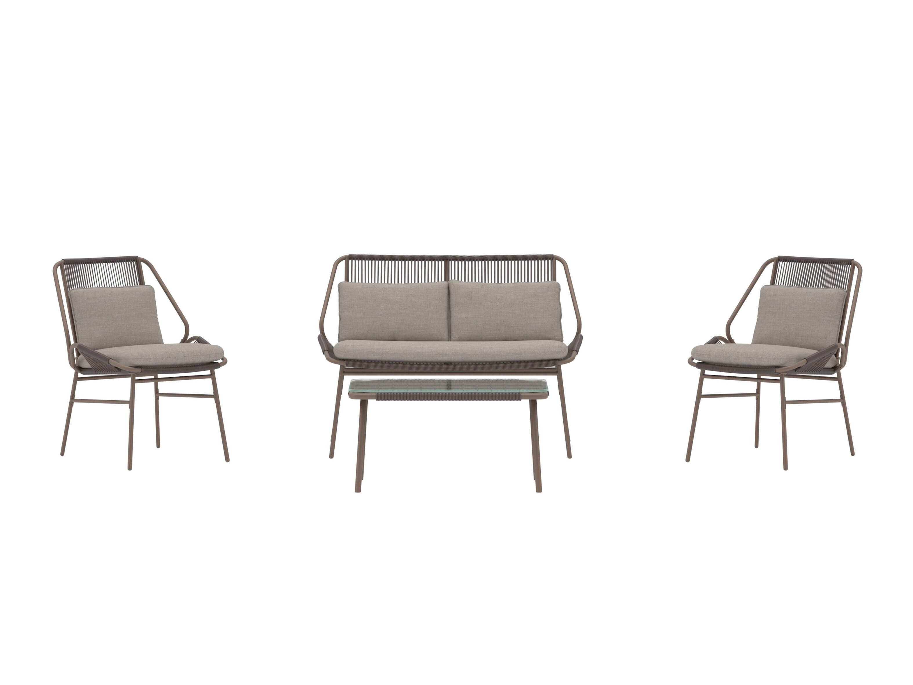 Outdoor furniture set Dallas 5169 (Brown + Beige)