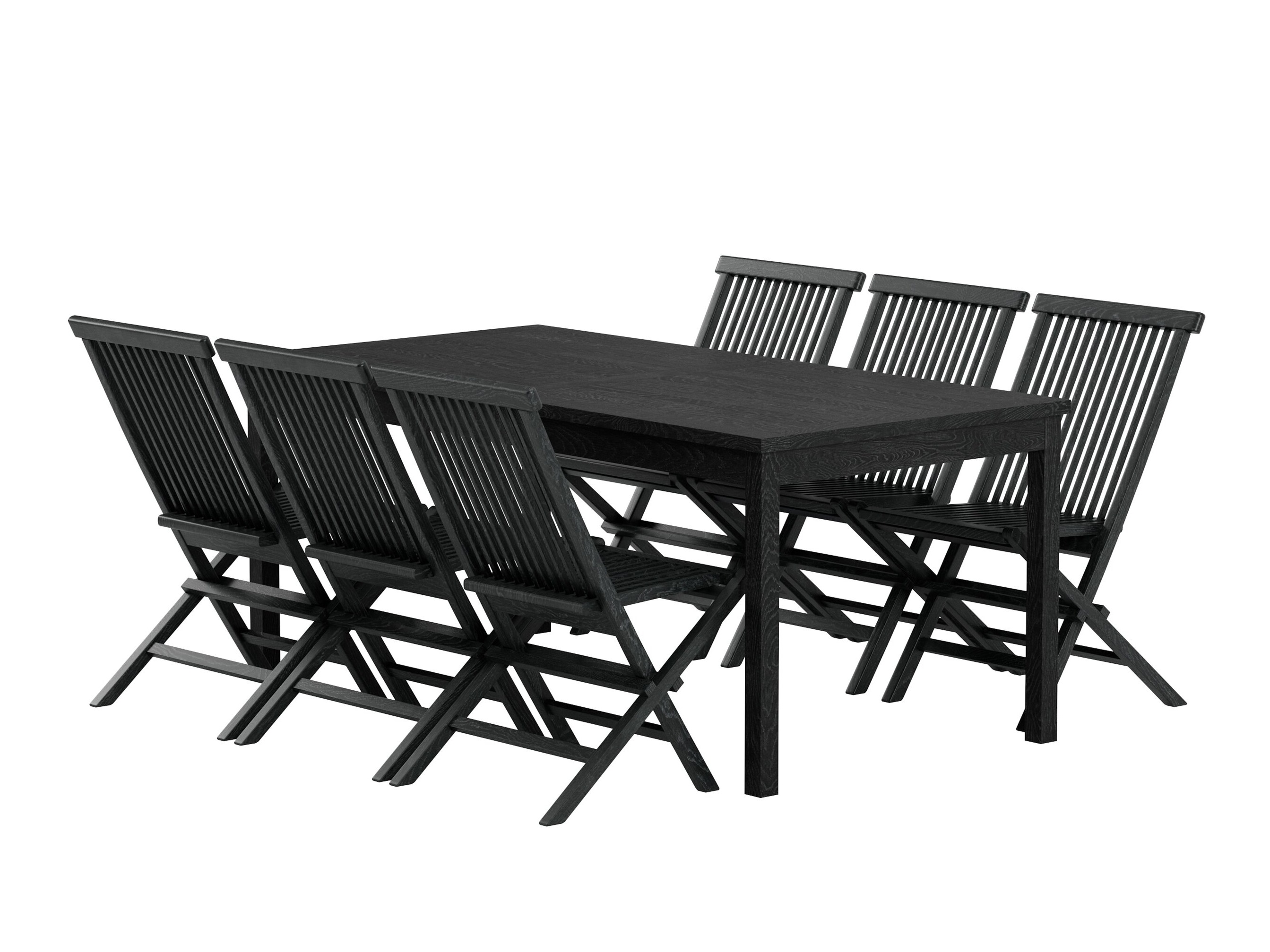 Table and chairs set Nunova 144 (Black)