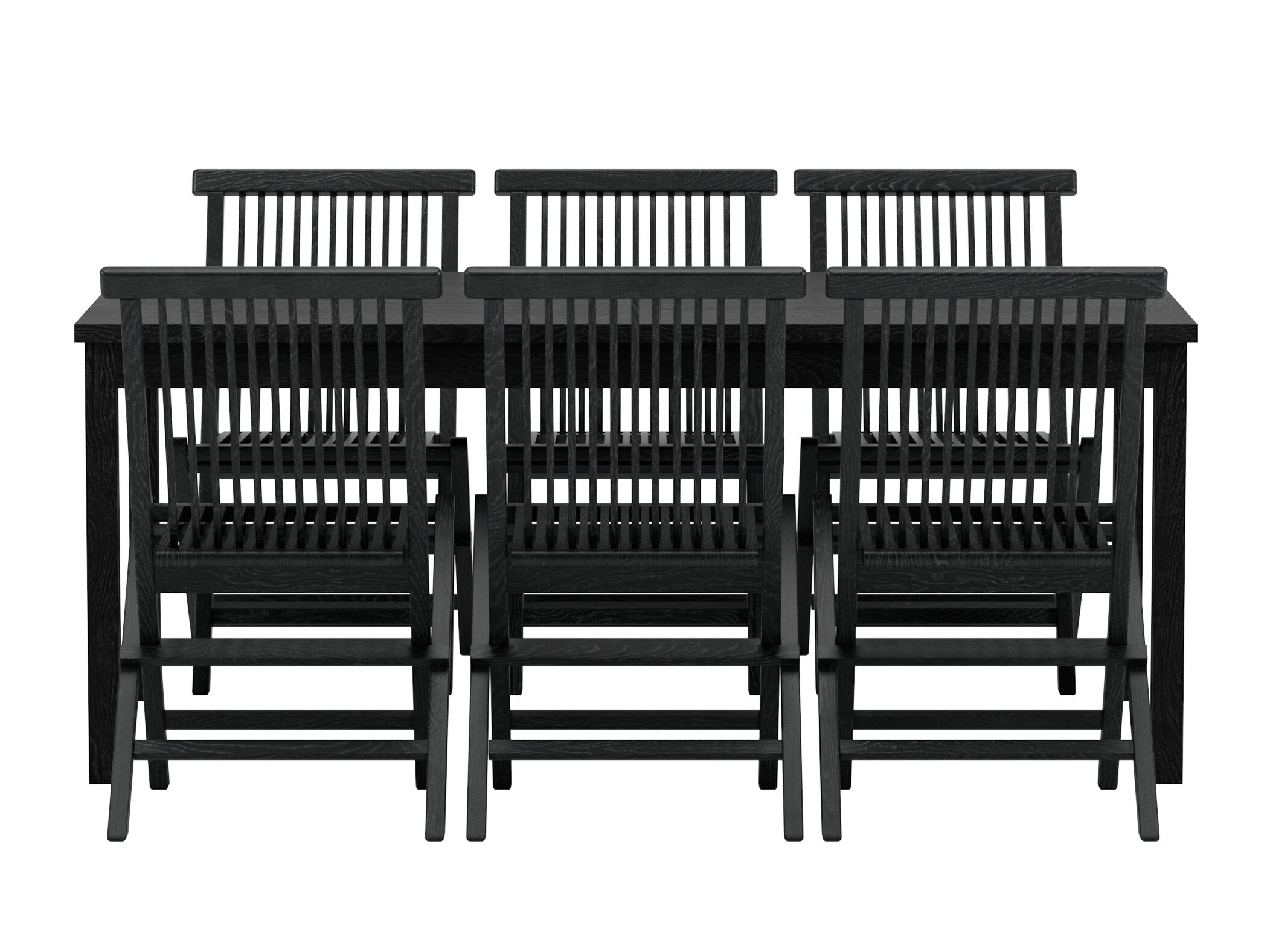 Table and chairs set Nunova 144 (Black)