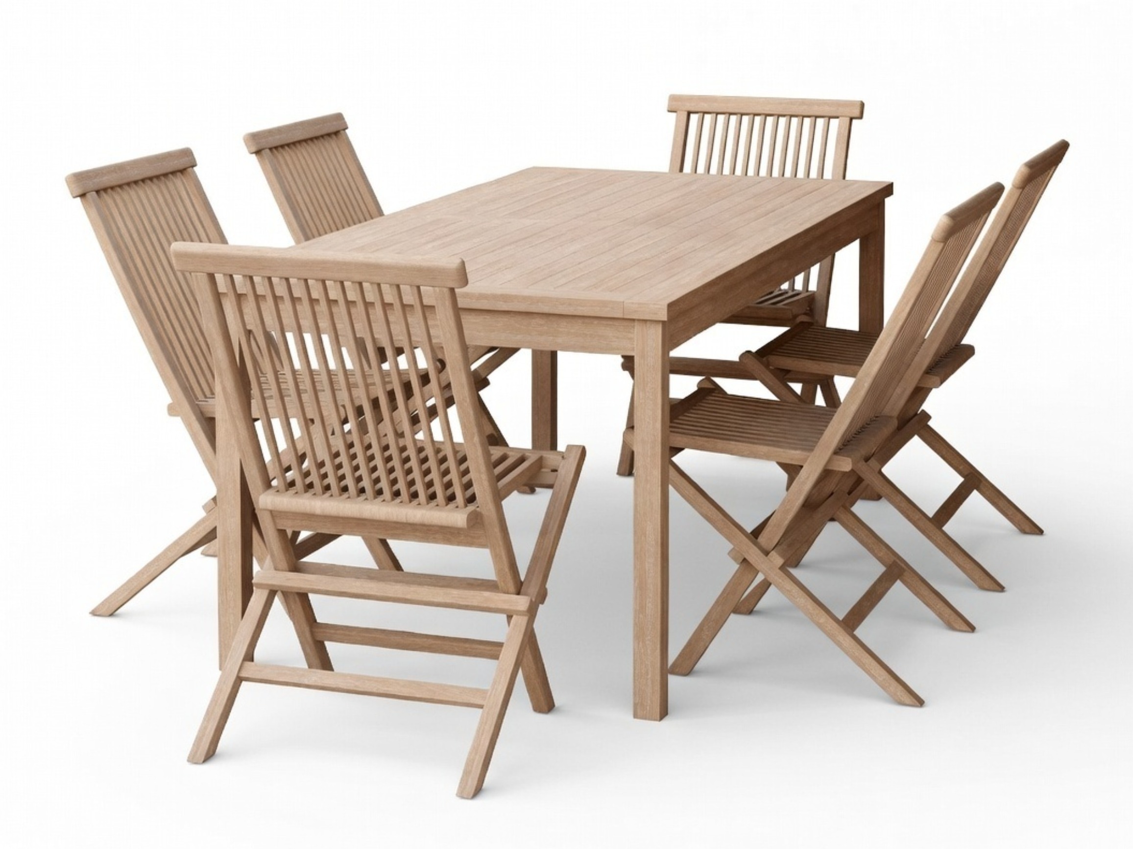 Table and chairs set Nunova 144 (Light wood)