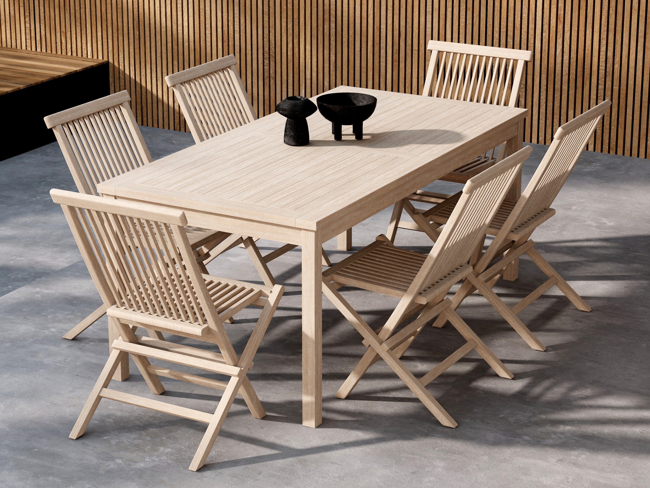 Table and chairs set Nunova 144 (Light wood)