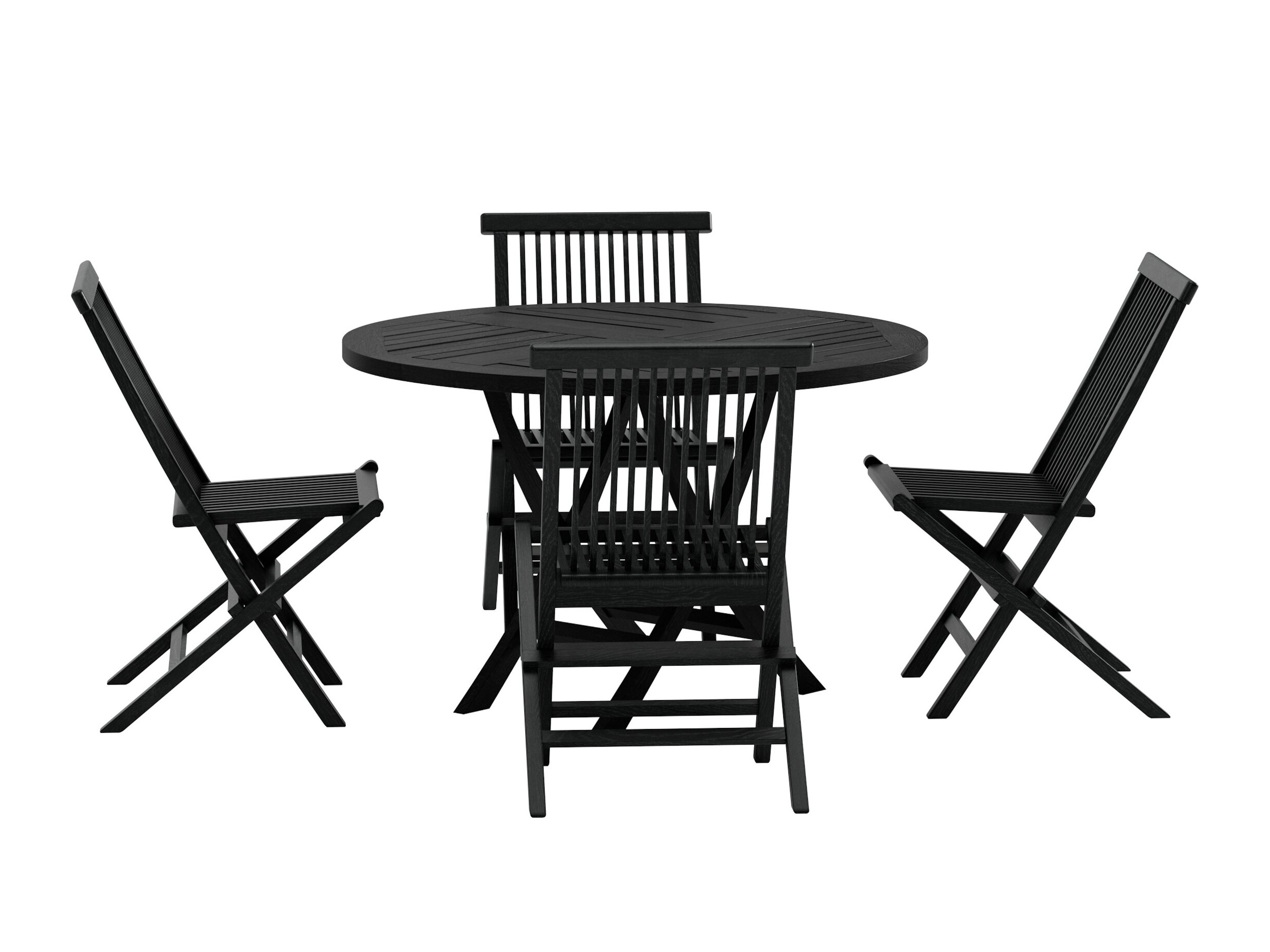 Table and chairs set Nunova 145 (Black)