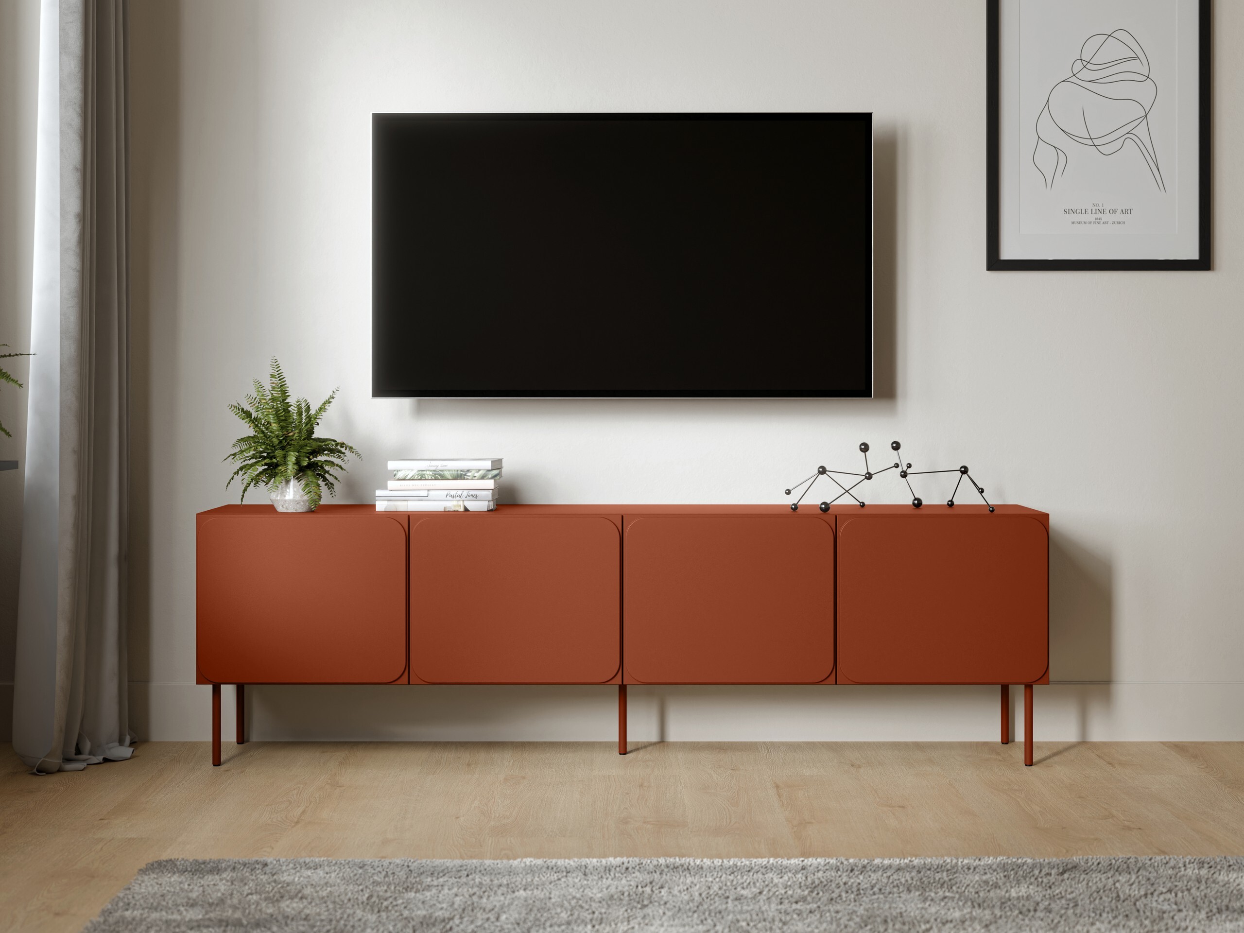 TV stand Fentore 101 (Red)