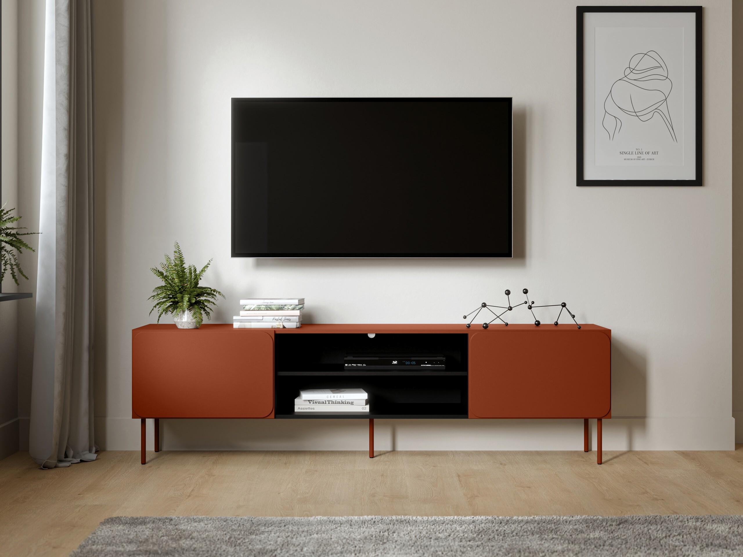 TV stand Fentore 102 (Red)