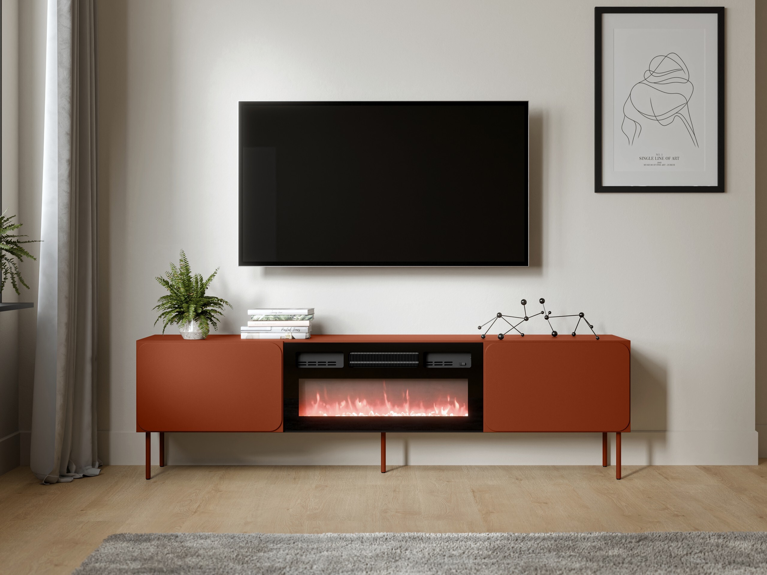 TV stand Fentore 104 (Red)