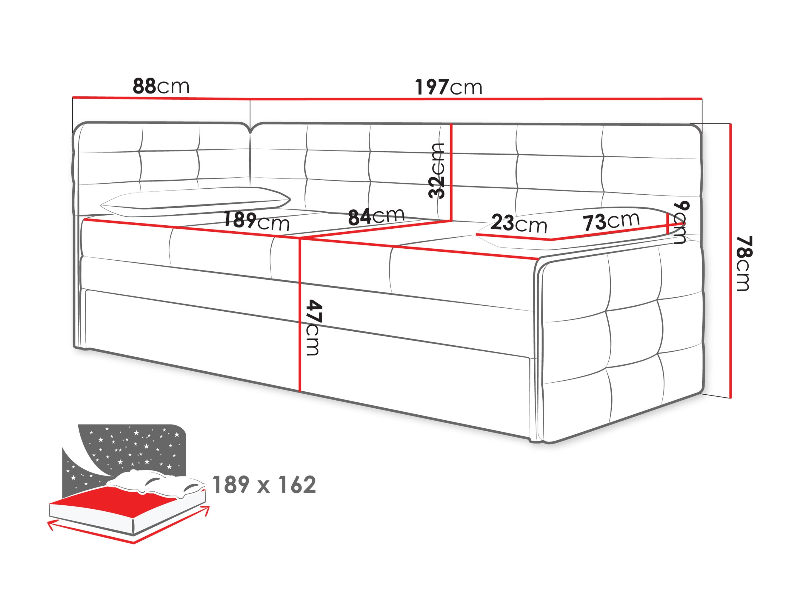 Bed Providence 199 (Polo 889)