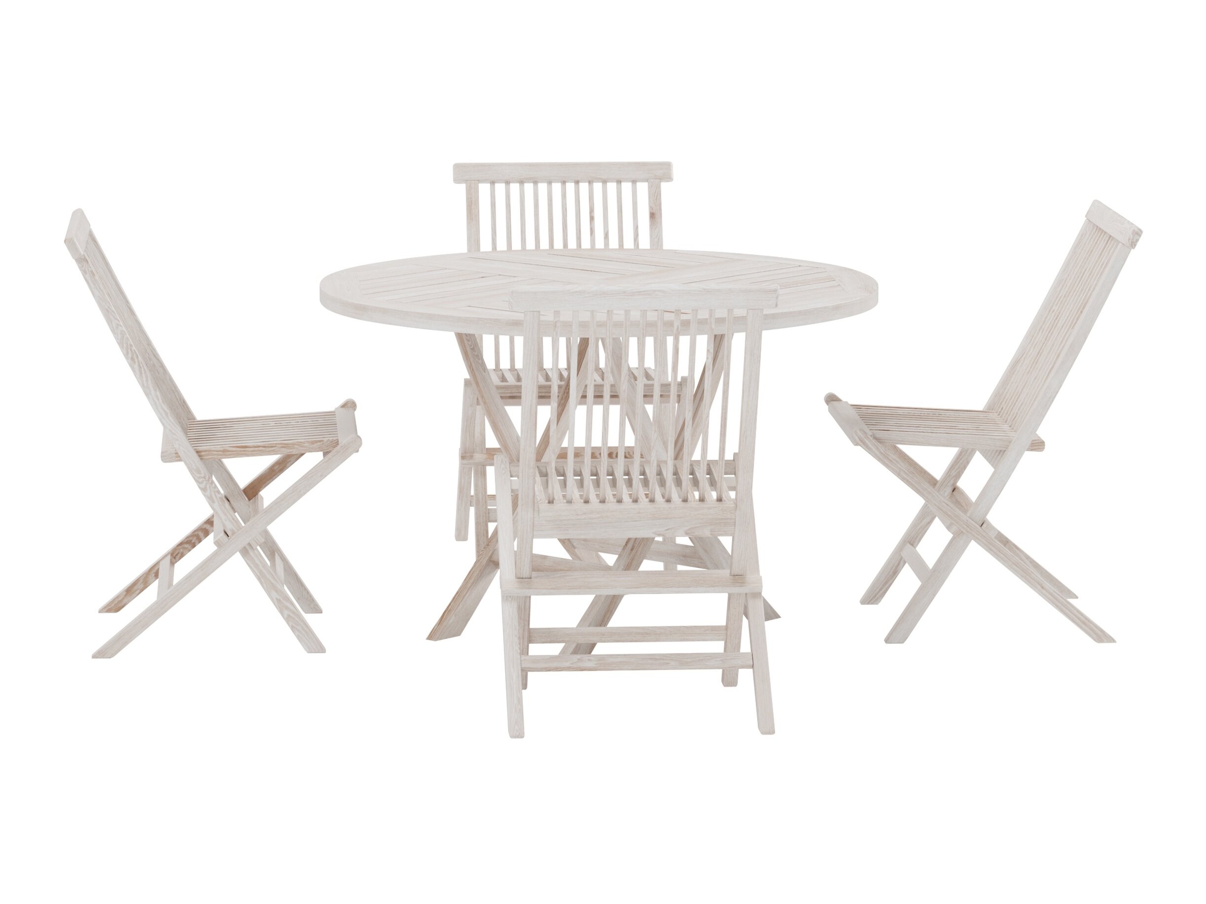Table and chairs set Nunova 145 (Light wood)