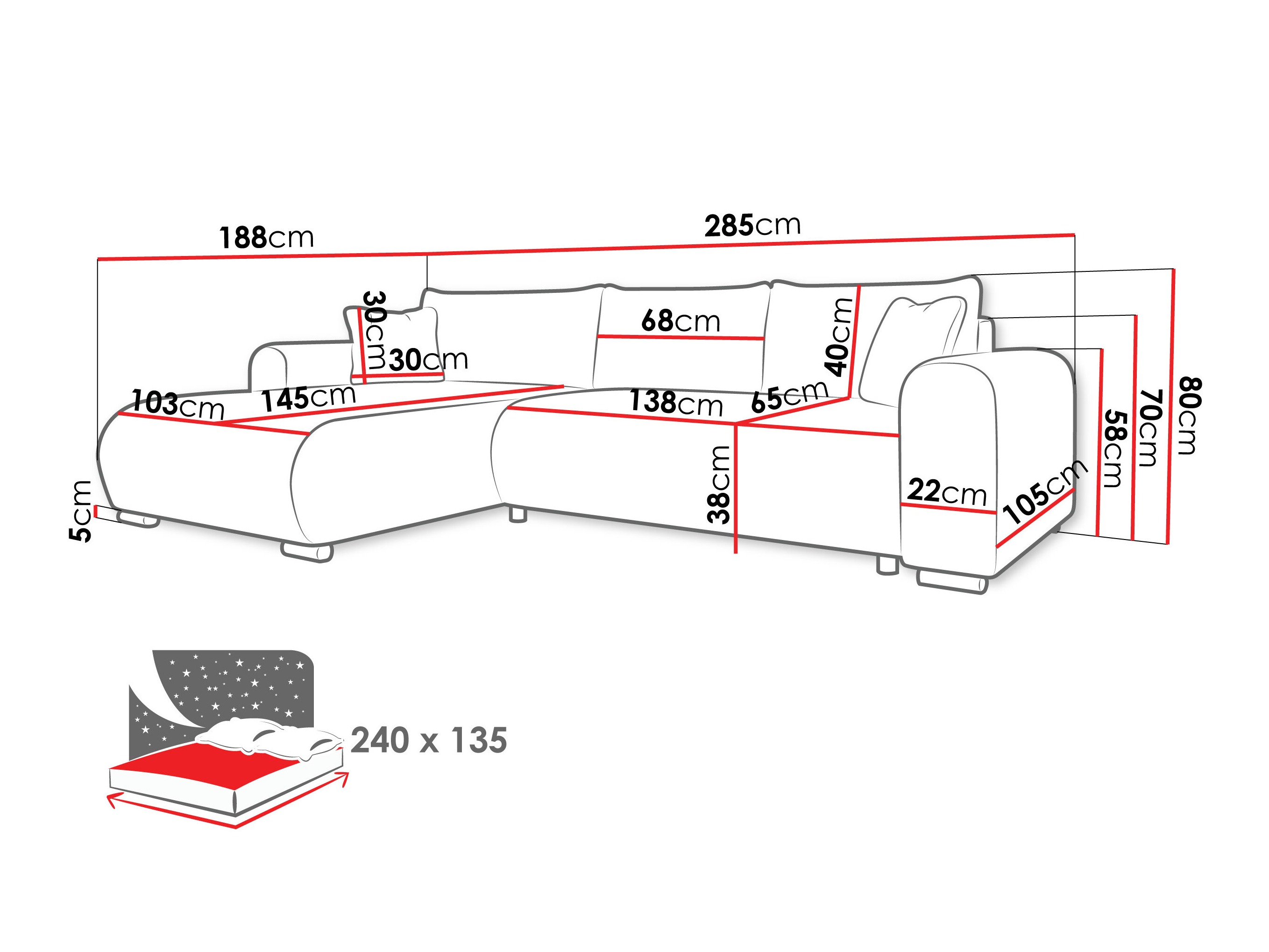 Corner sofa Comfivo Consors (Poso 05)