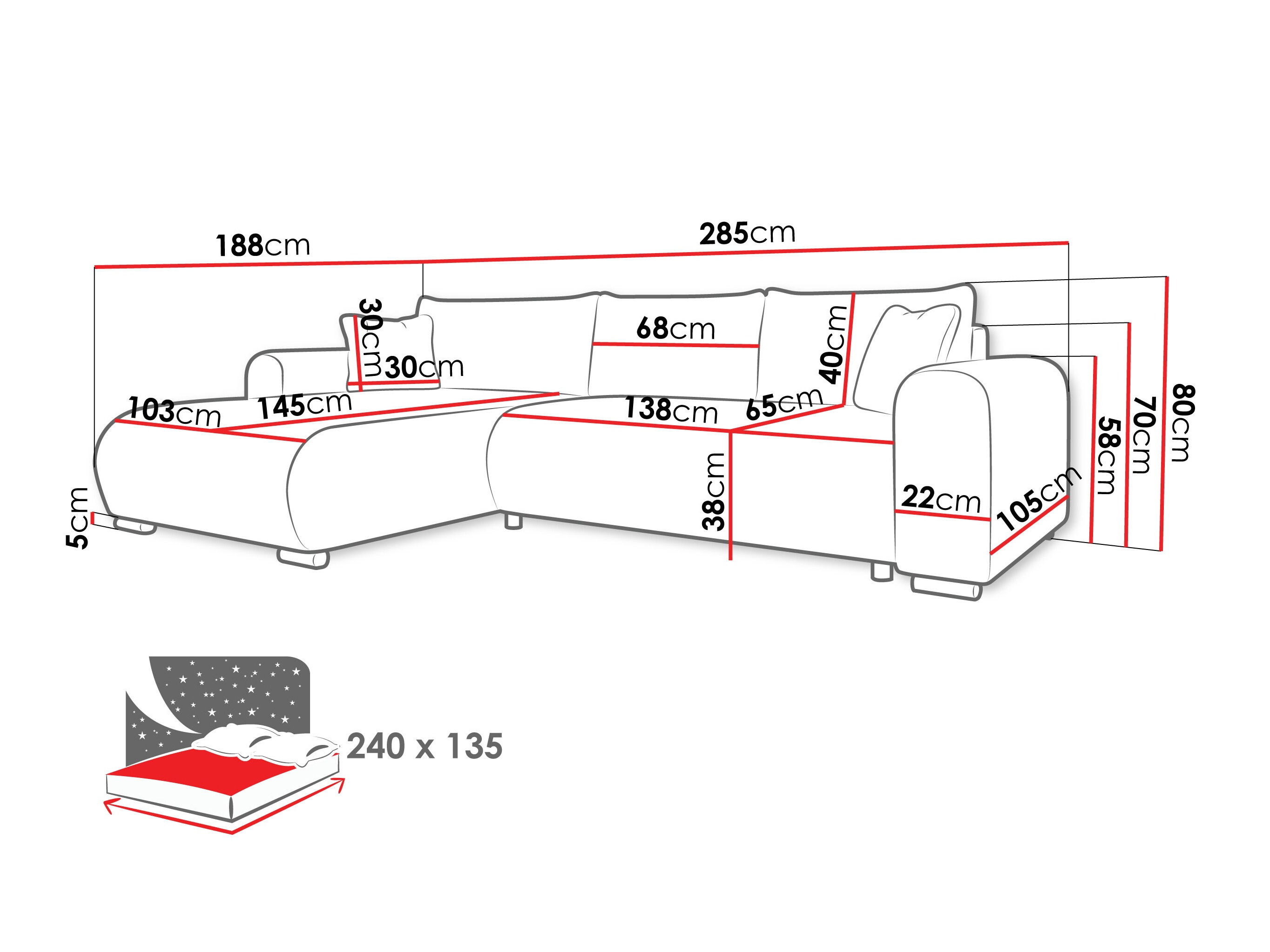 Corner sofa Comfivo Consors (Sandu 224.05)