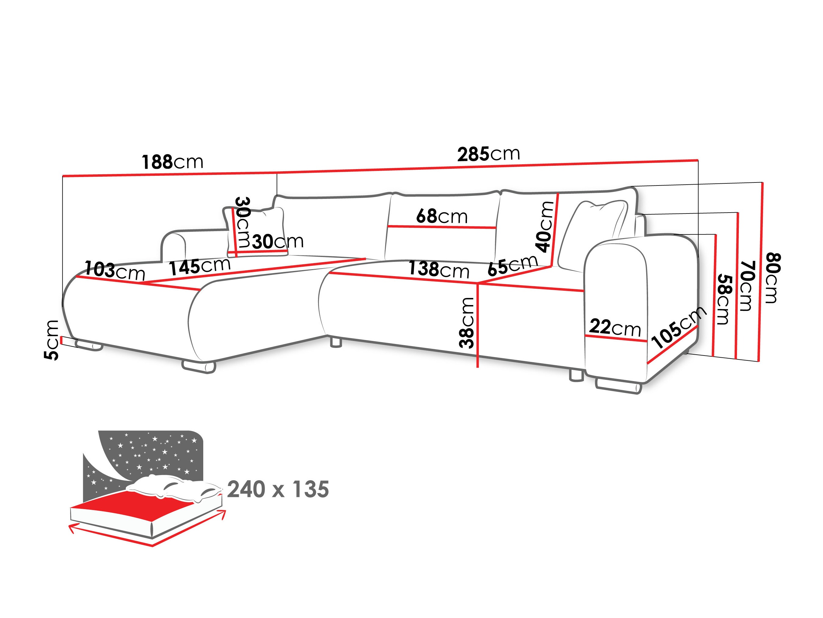 Corner sofa Comfivo Consors (Taro 57)