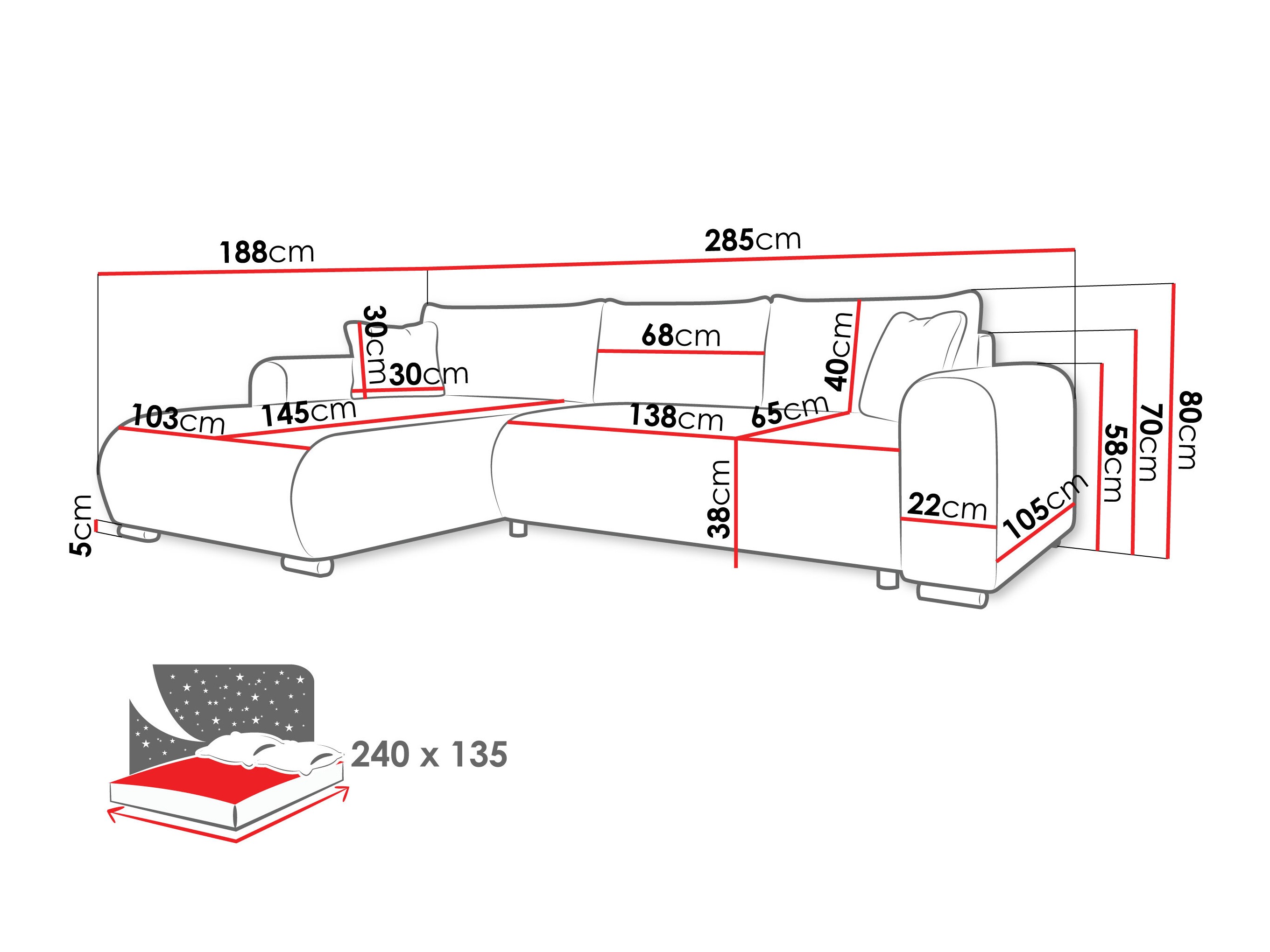 Corner sofa Comfivo Consors (Wave 05)