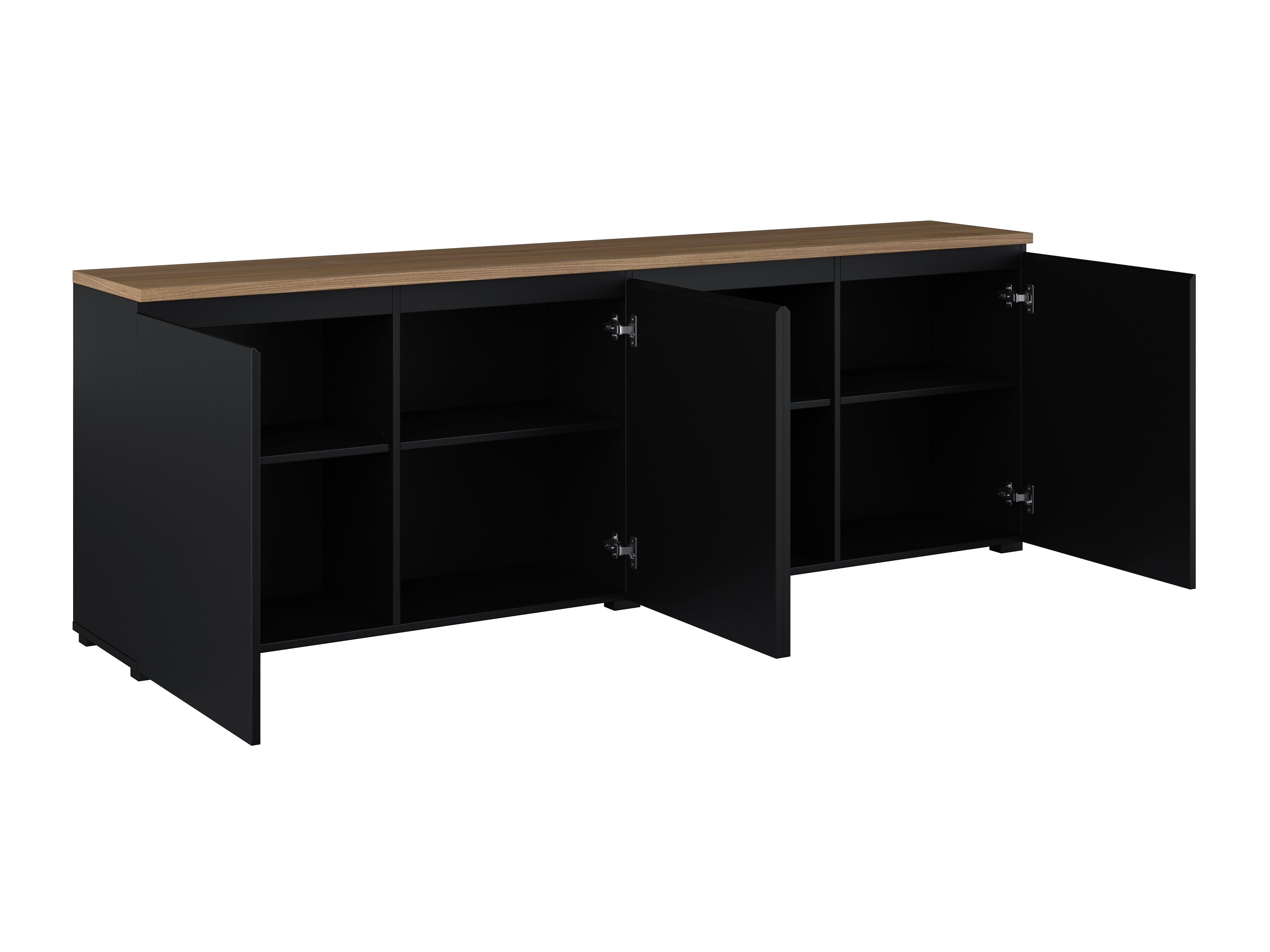 Sideboard Baletu 105 (Black + Oak)