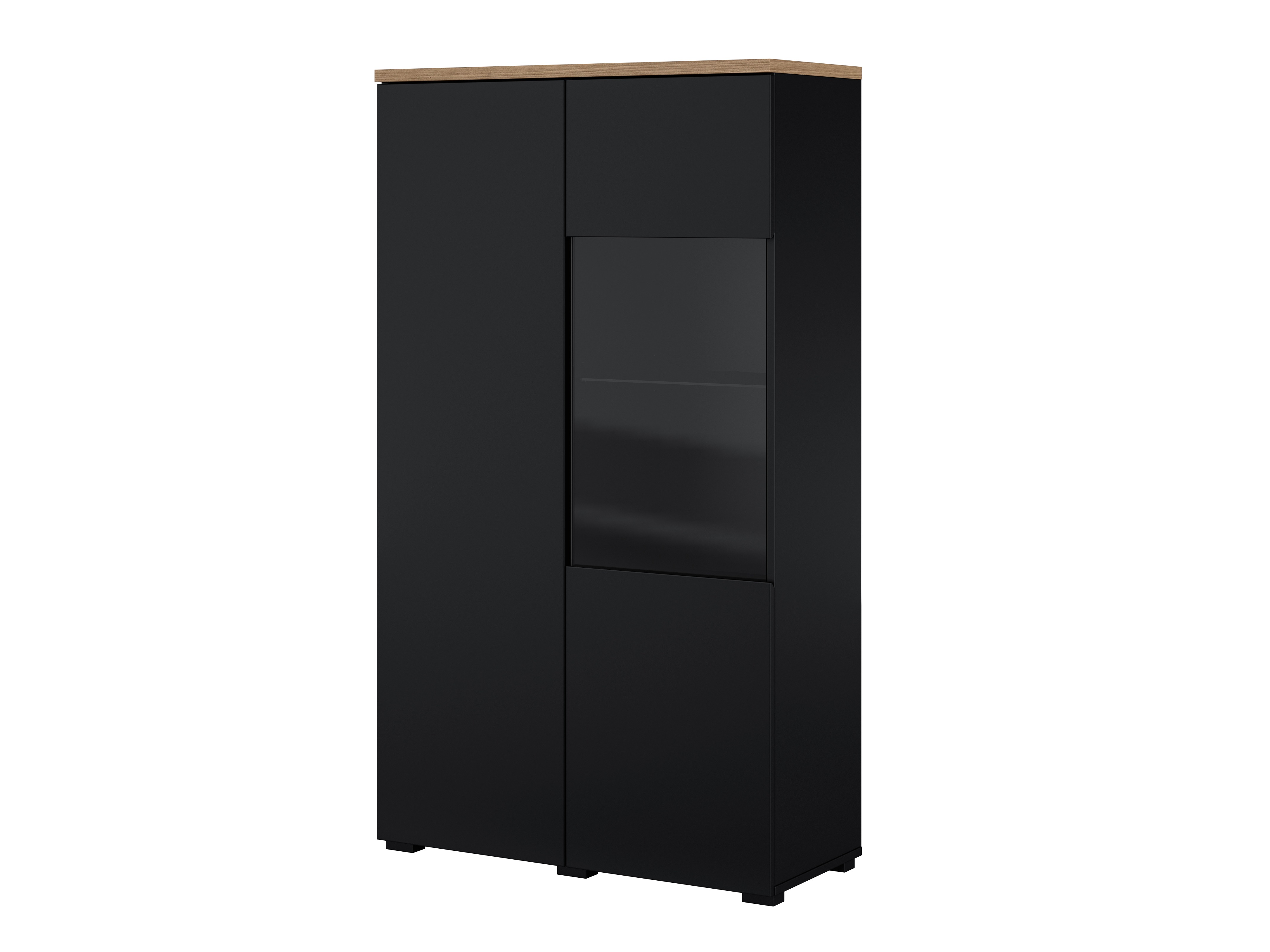 Bookcase Baletu 108 (Black + Oak)