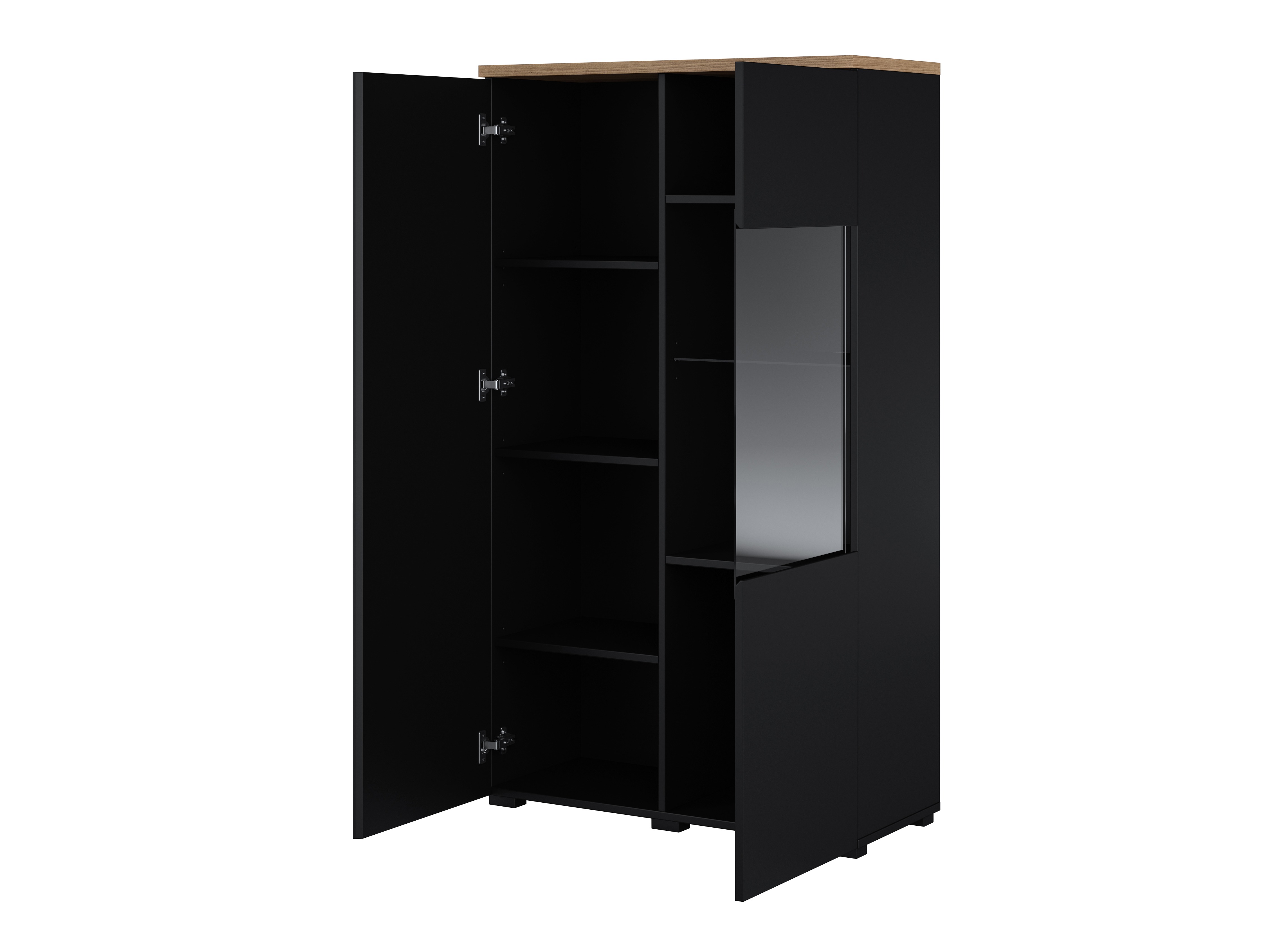 Bookcase Baletu 108 (Black + Oak)