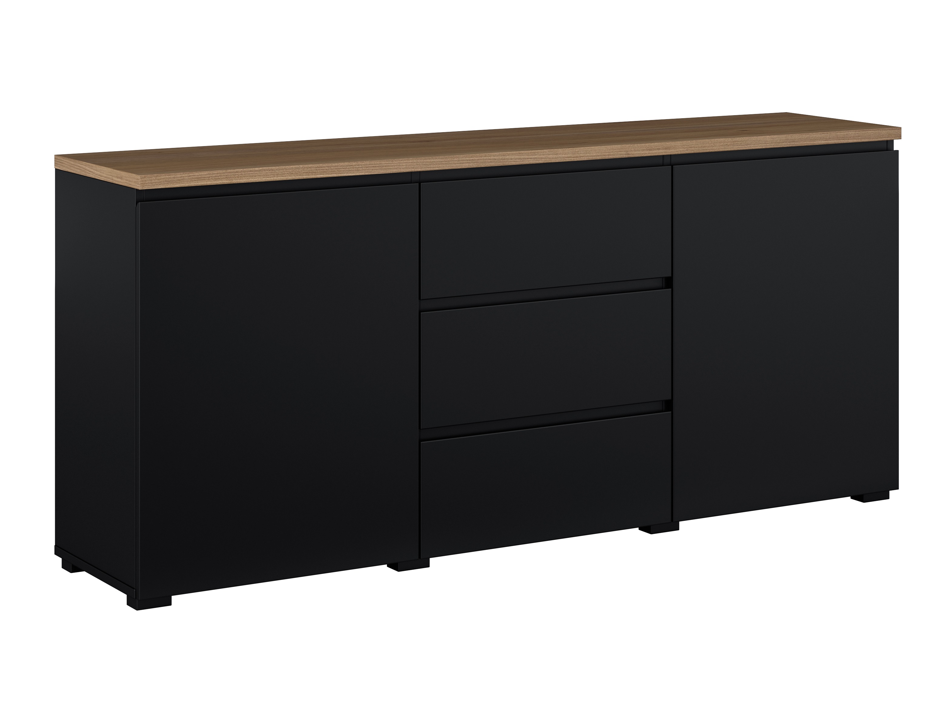 Chest of drawers Baletu 106 (Black + Oak)
