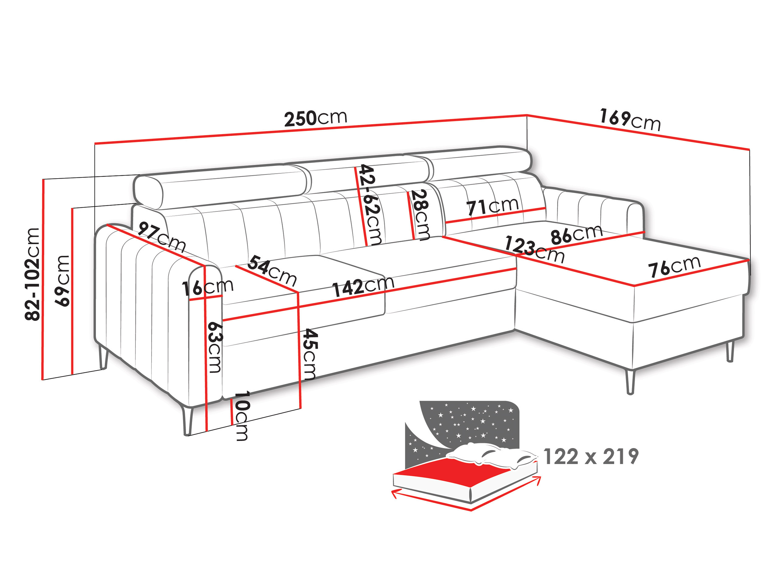 Corner sofa Stonecrest 111 (Cruz 35)