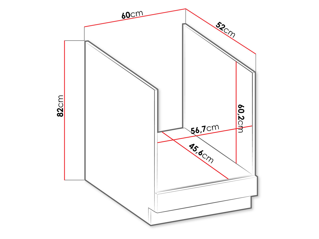Modular cabinet for built-in appliances Retro White 109