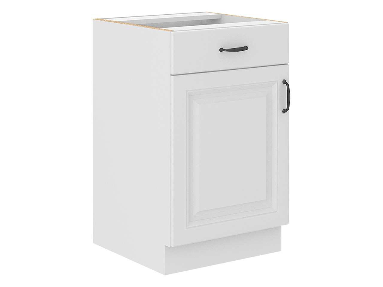 Modular cabinet with drawer and doors Retro White 105