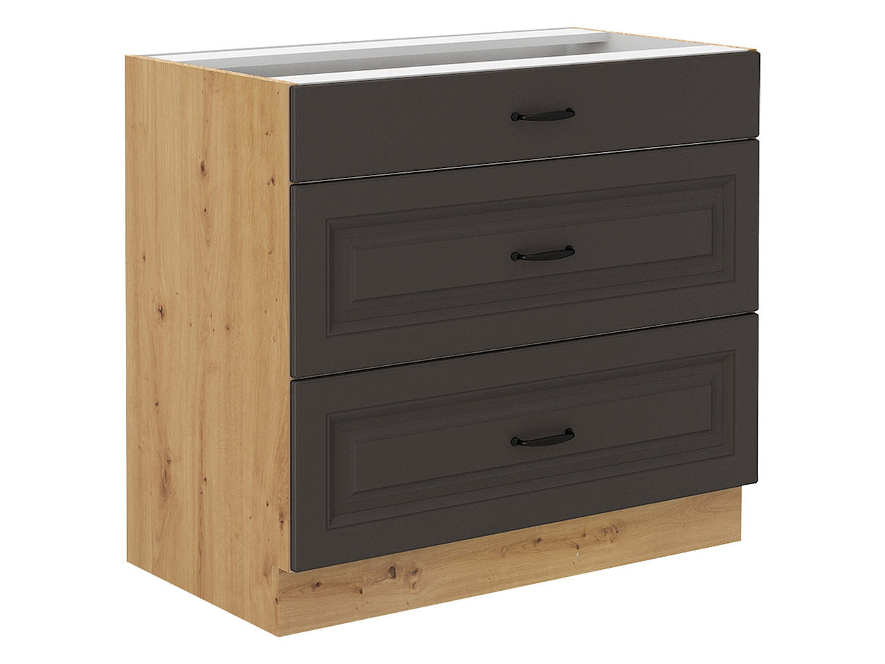 Modular cabinet with drawers Retro Grey 120