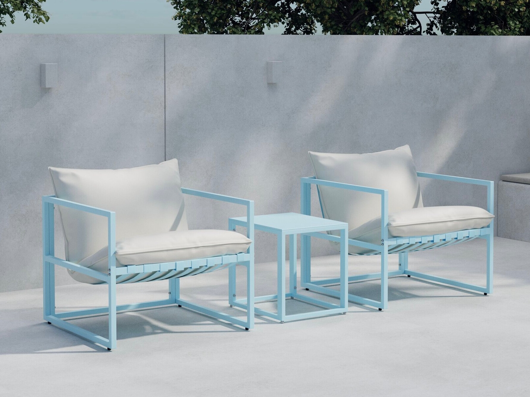 Outdoor furniture set Dallas 5186 (Light blue + Beige)