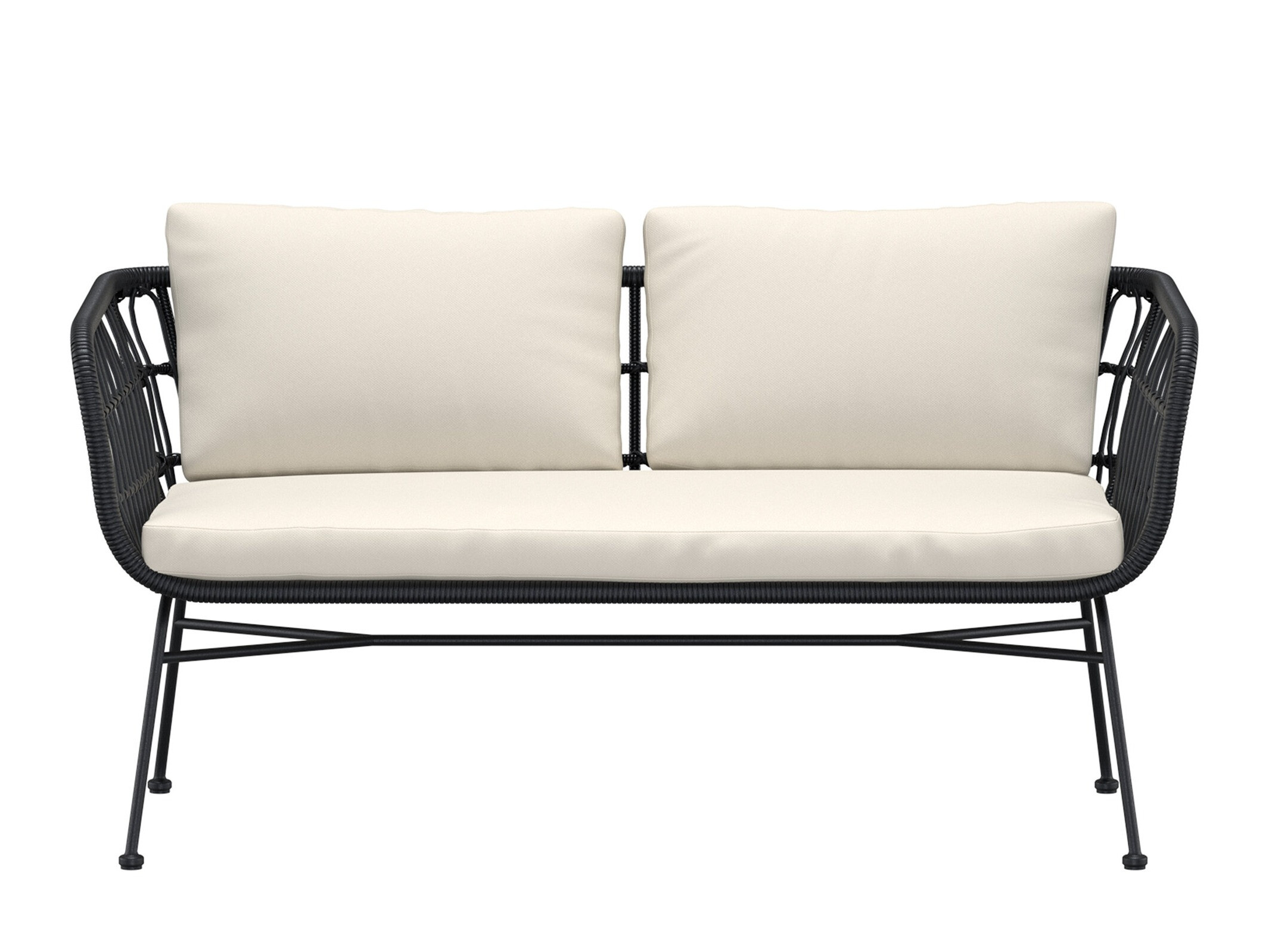 Outdoor sofa Dallas 5187 (Black + Beige)