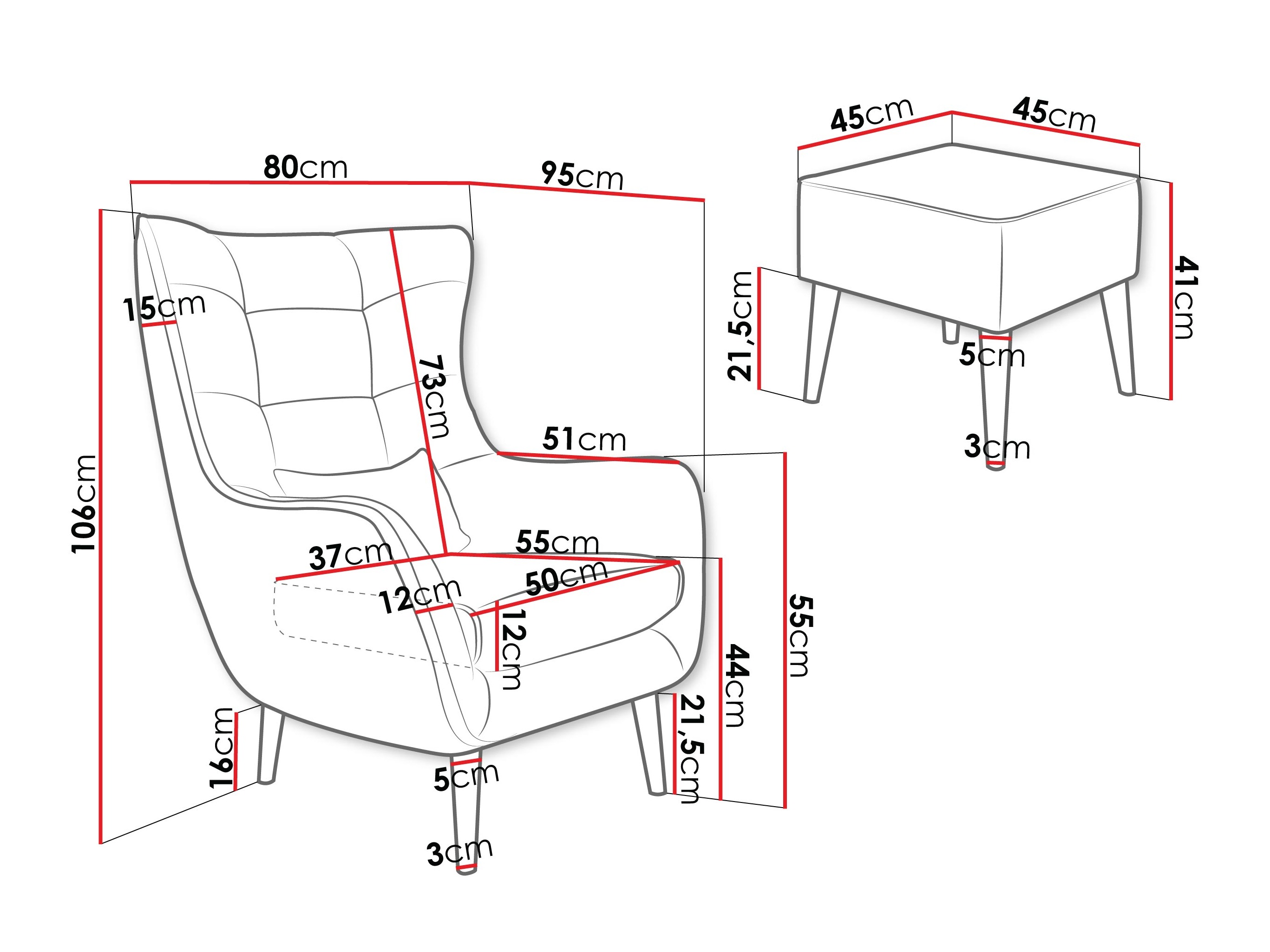Armchair Comfivo Ulmus VII (Lambi 11)